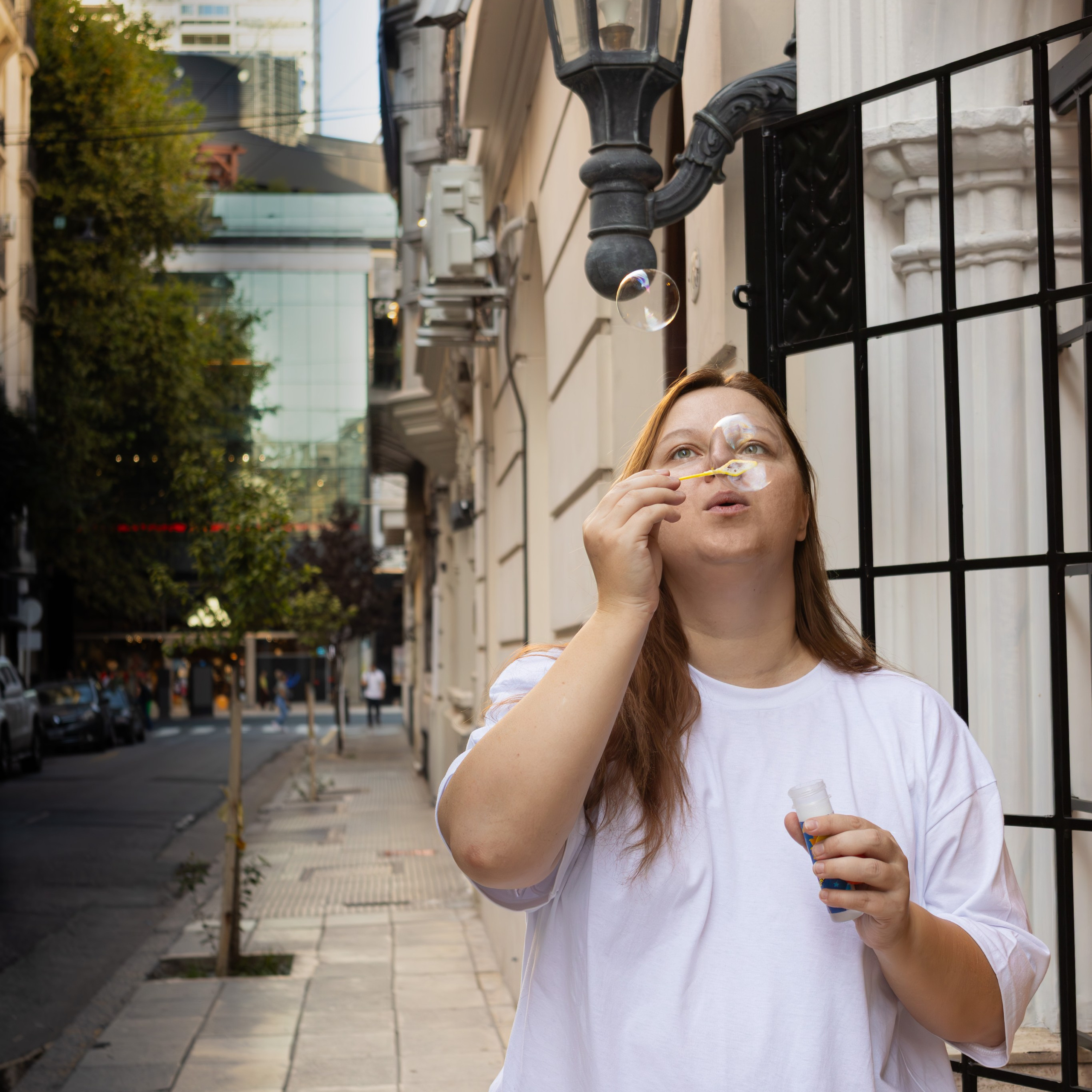 Мыльные пузыри в городе