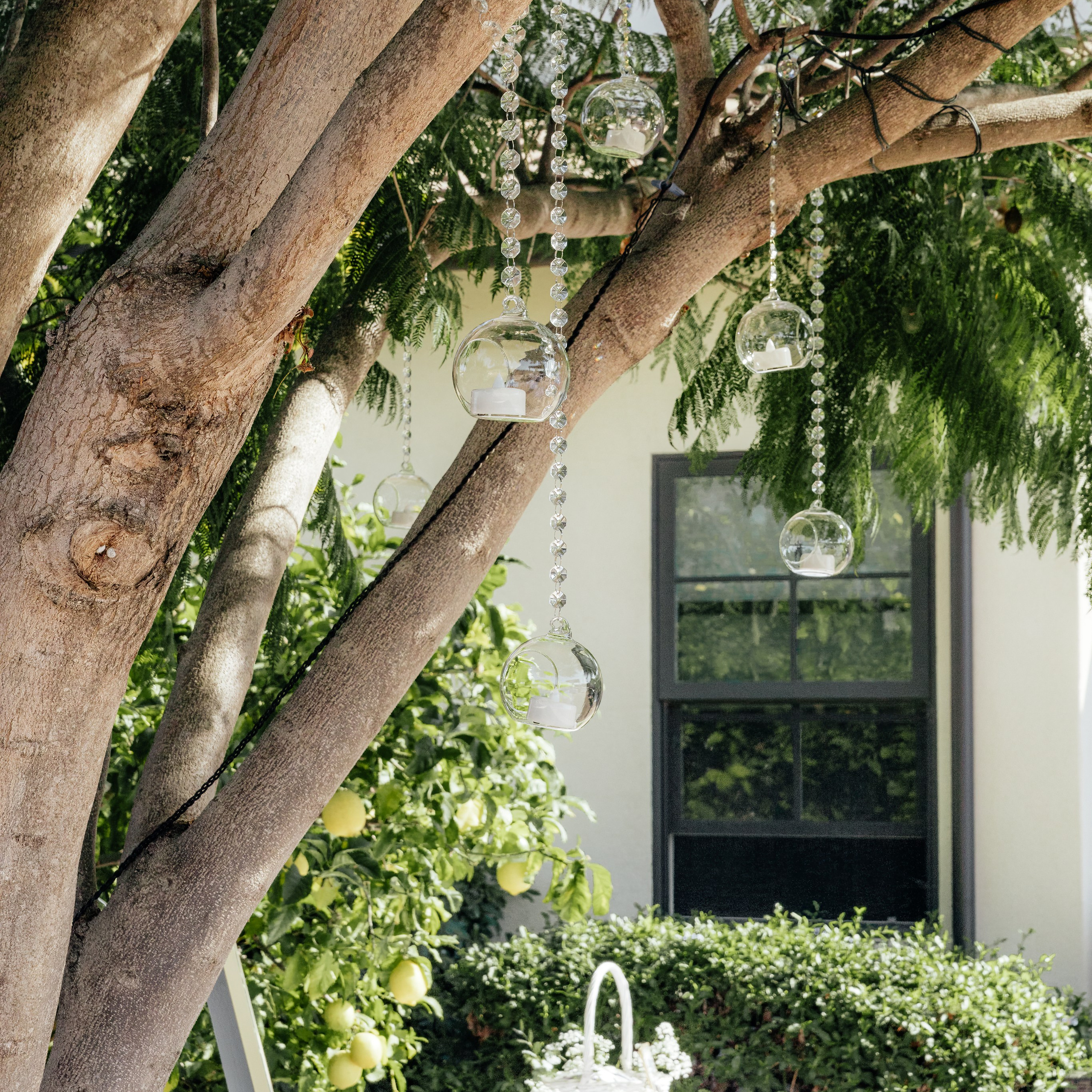 Decorative details of wedding ceremony space in Chicago