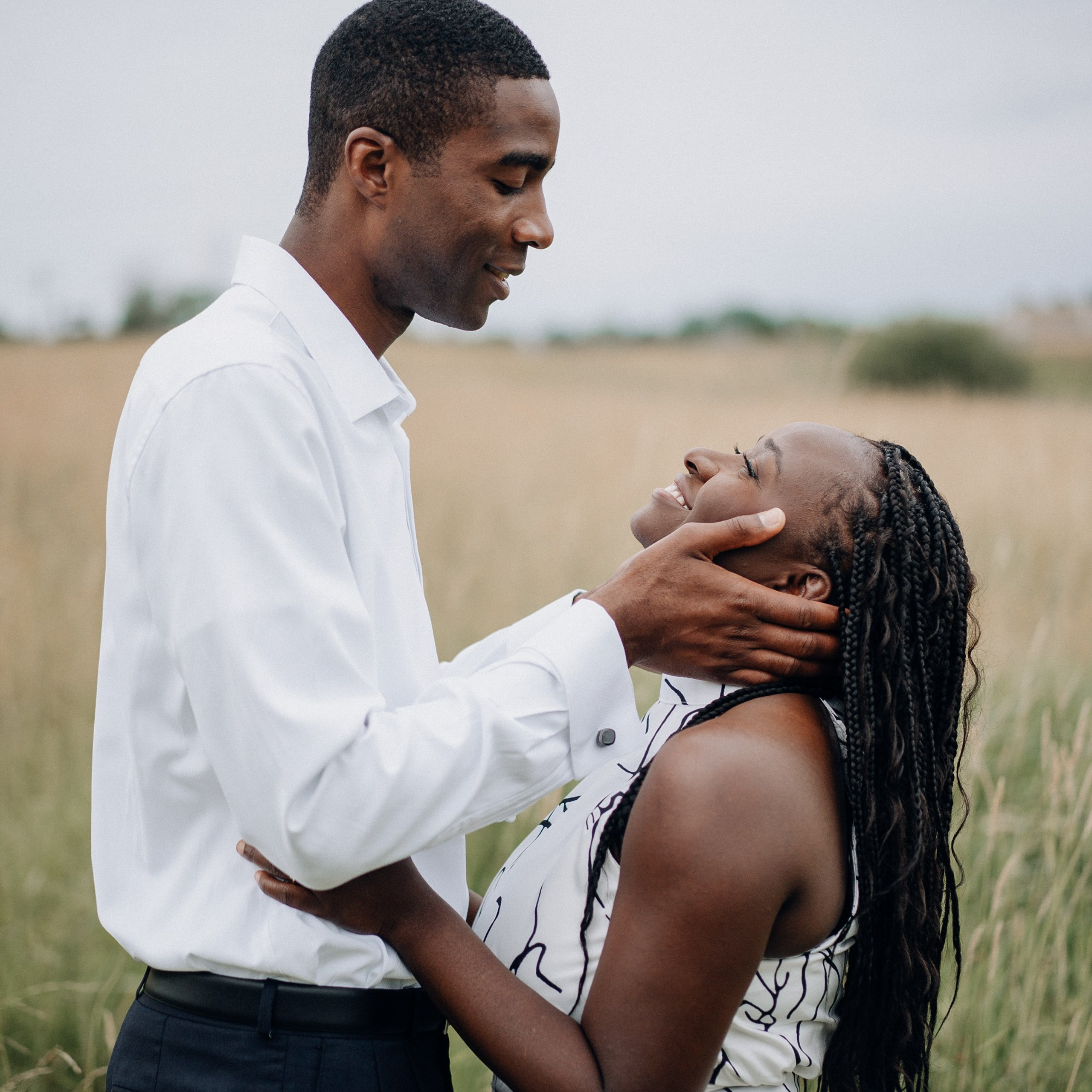 Photo session for an engaged couple