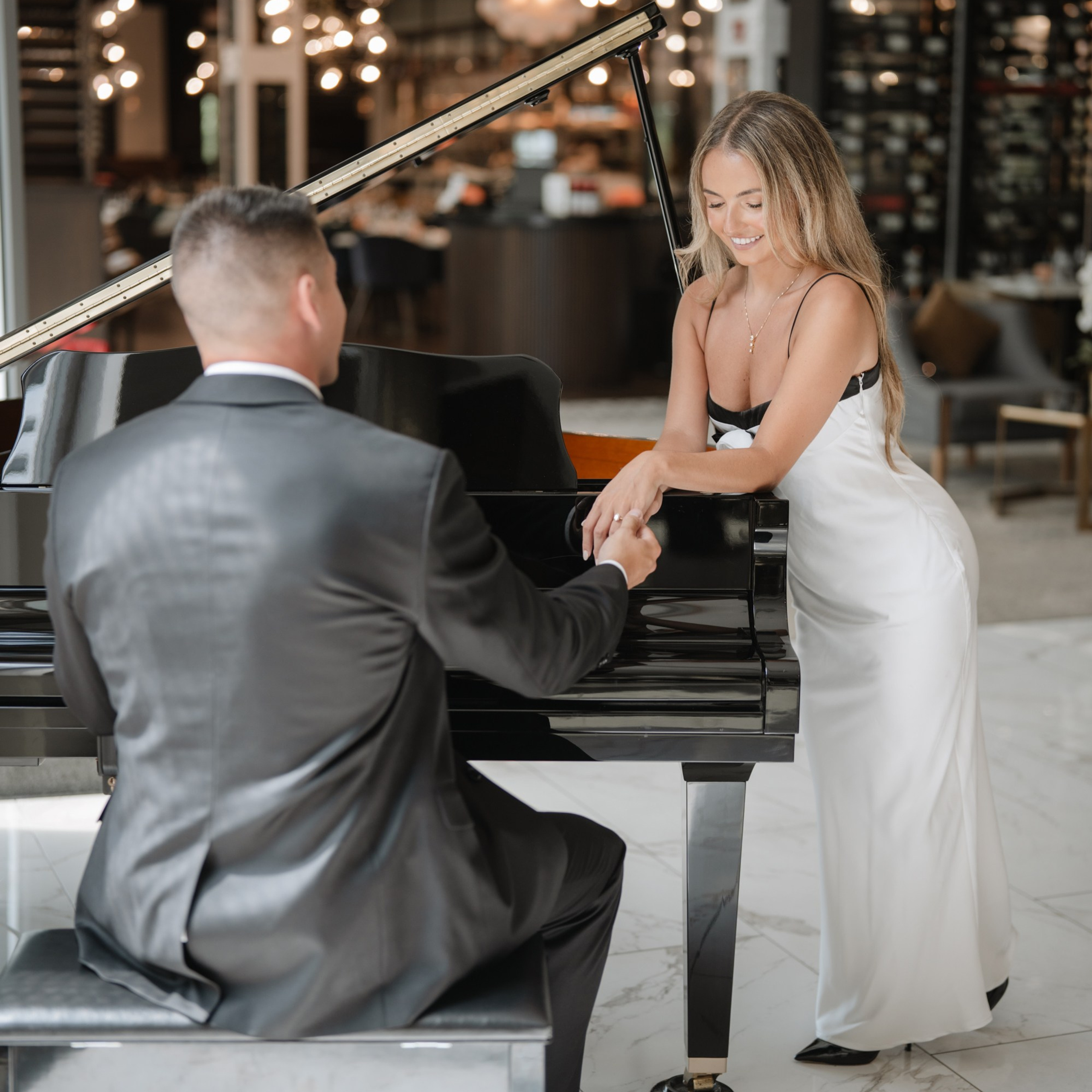 Engagement photo shoot at&nbsp;the hotel