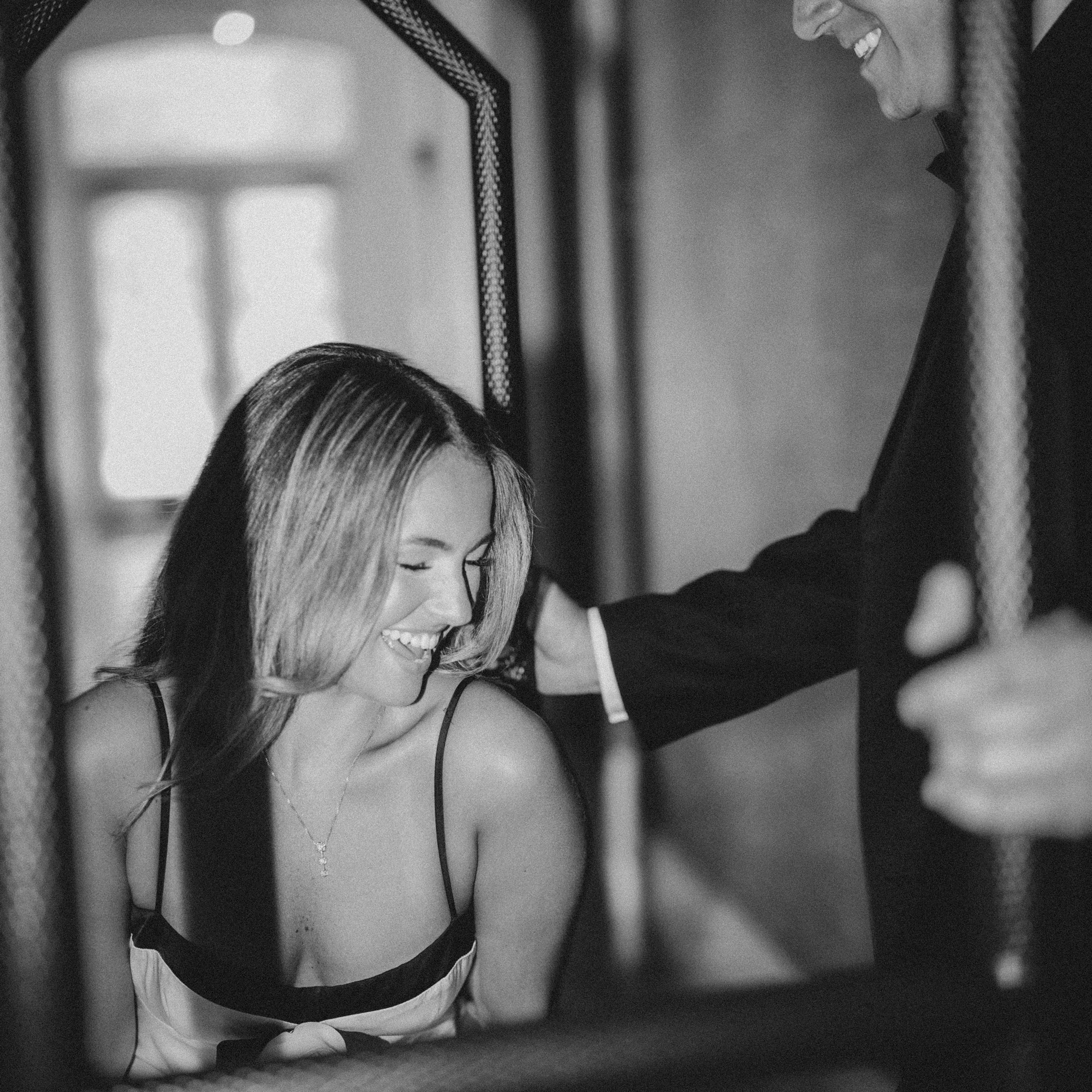 Engagement photo shoot at the hotel