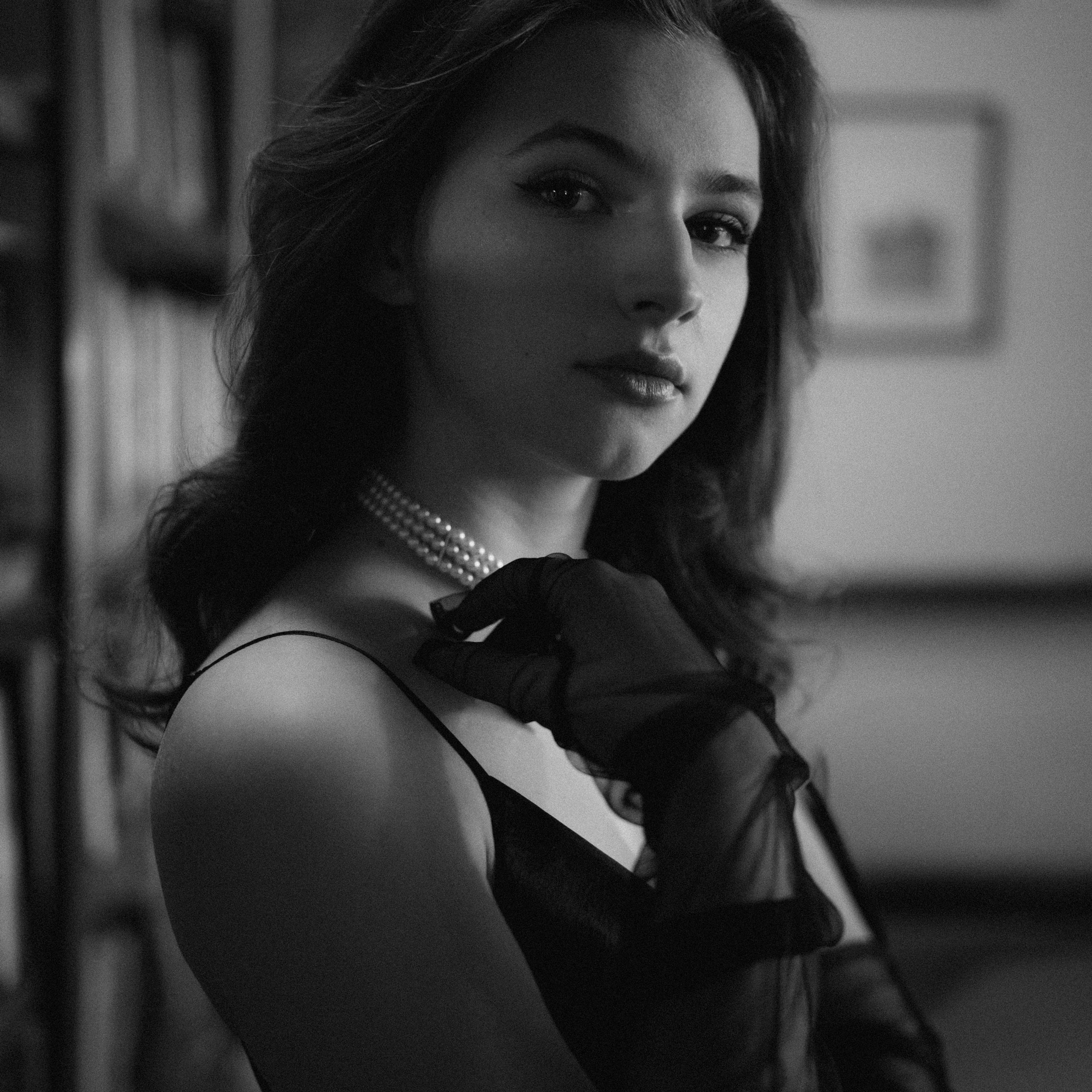 Photo shoot in noir style