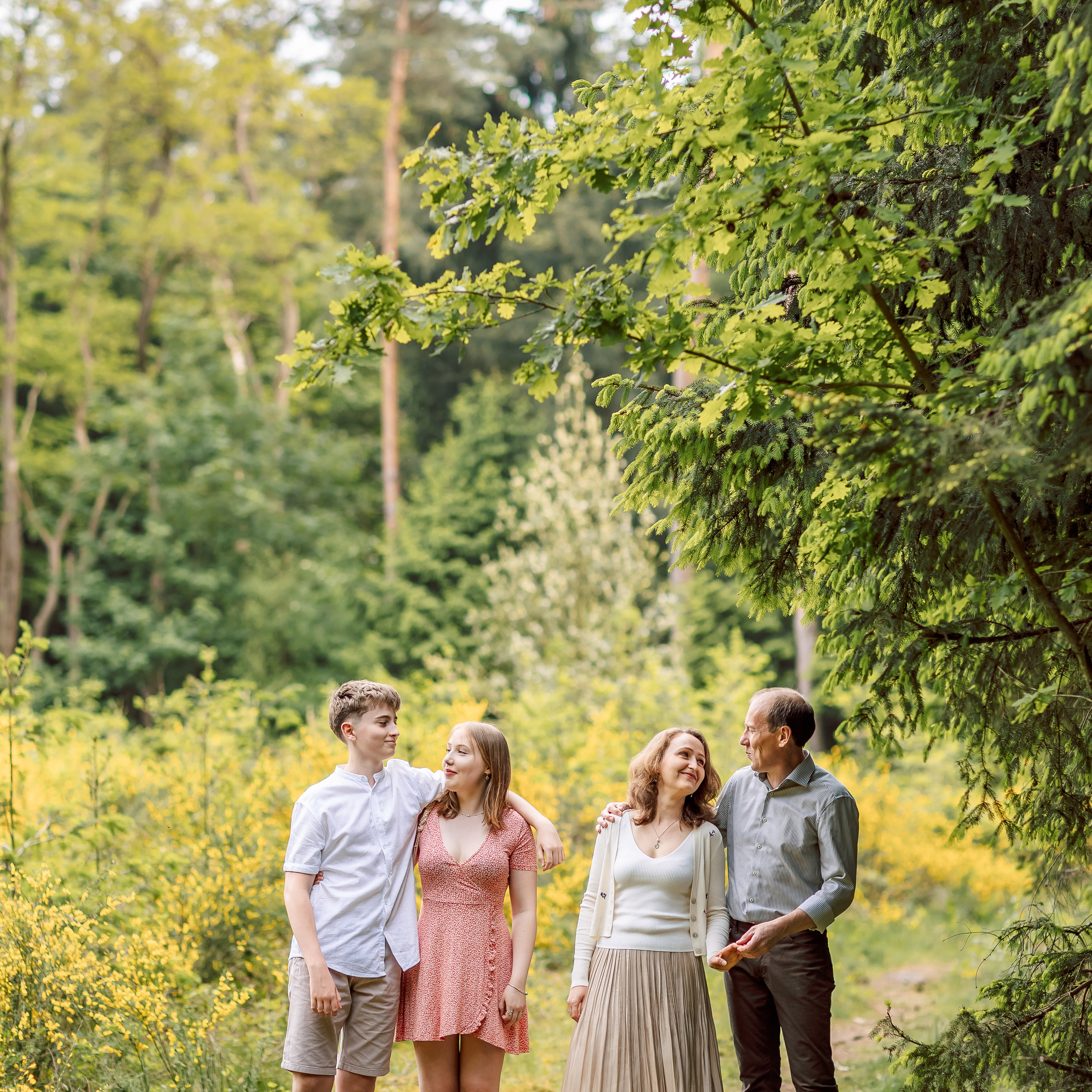 Wald, Familienshooting, Waldshooting, Fotograf in Osnabrück, Familienglück, Sommer, Sommershooting, Osnabrück, Hannover