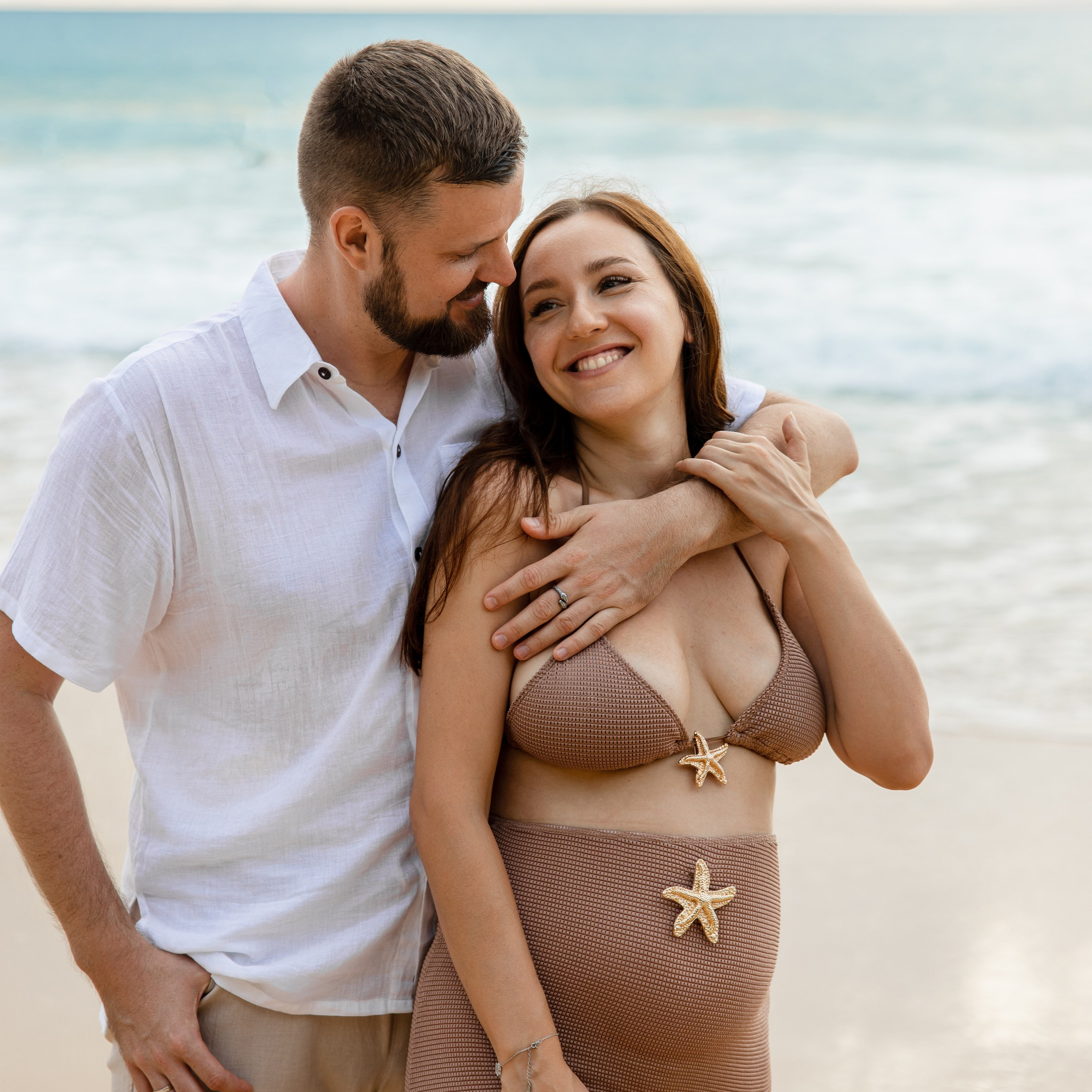Maternity Beach Photoshoot at Naithon Beach Phuket — Olesya & Sasha