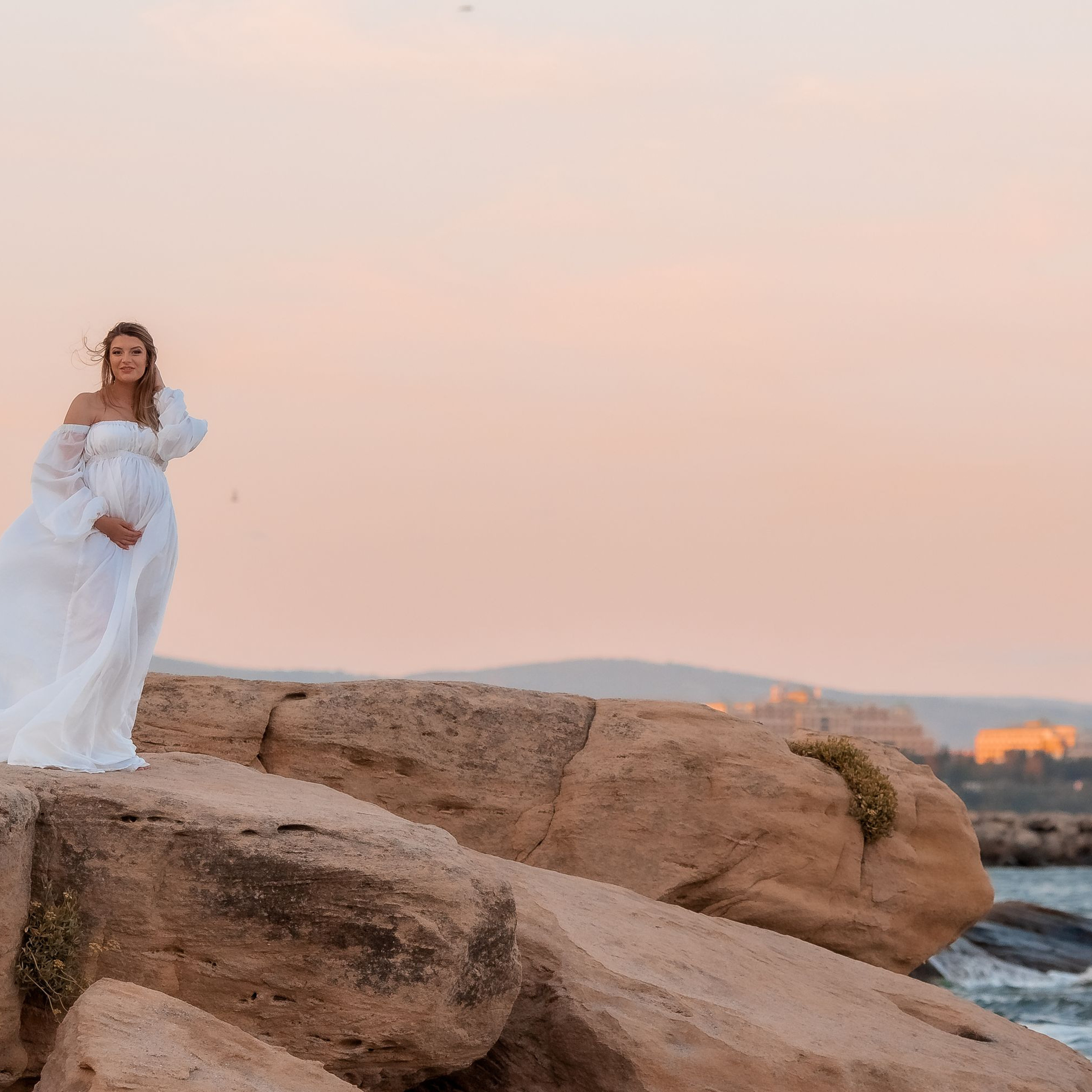 Бременна Фотосесия море