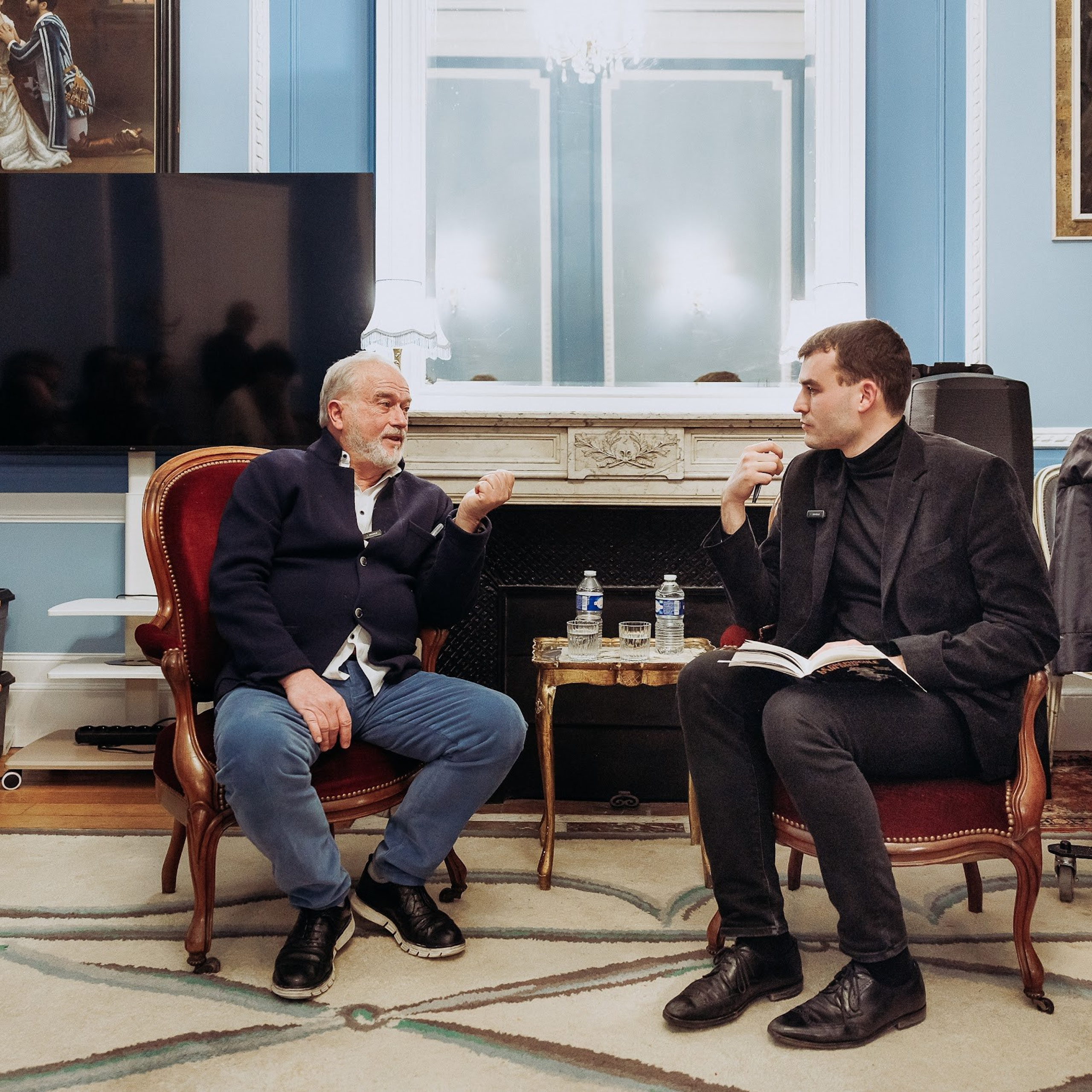 Michel Canesi à la présentation de son livre (éditions Plon). Photographe à Paris