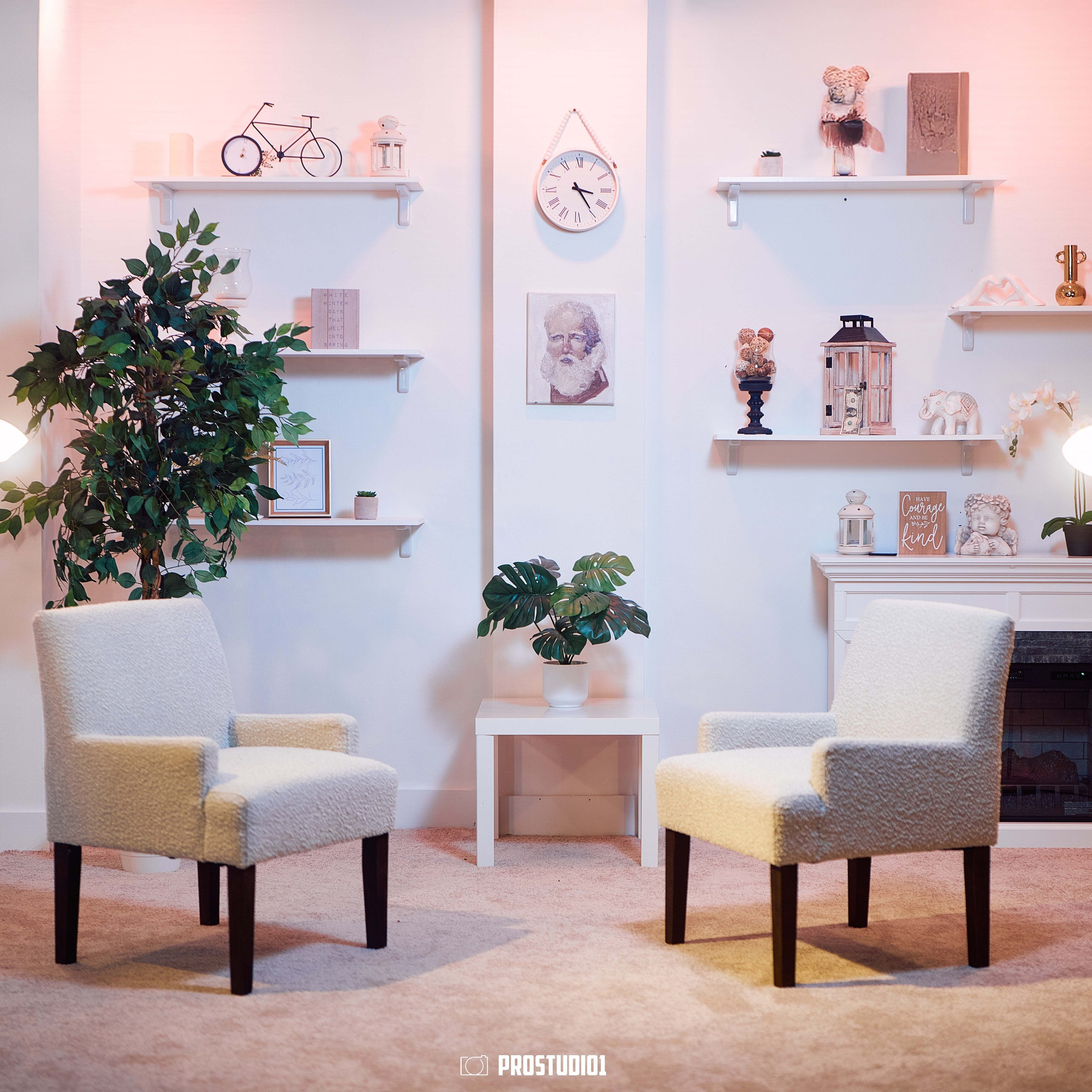 ZONE #3 — WHITE SET. Podcast & Photo Studio in Hollywood, FL | ProStudio1