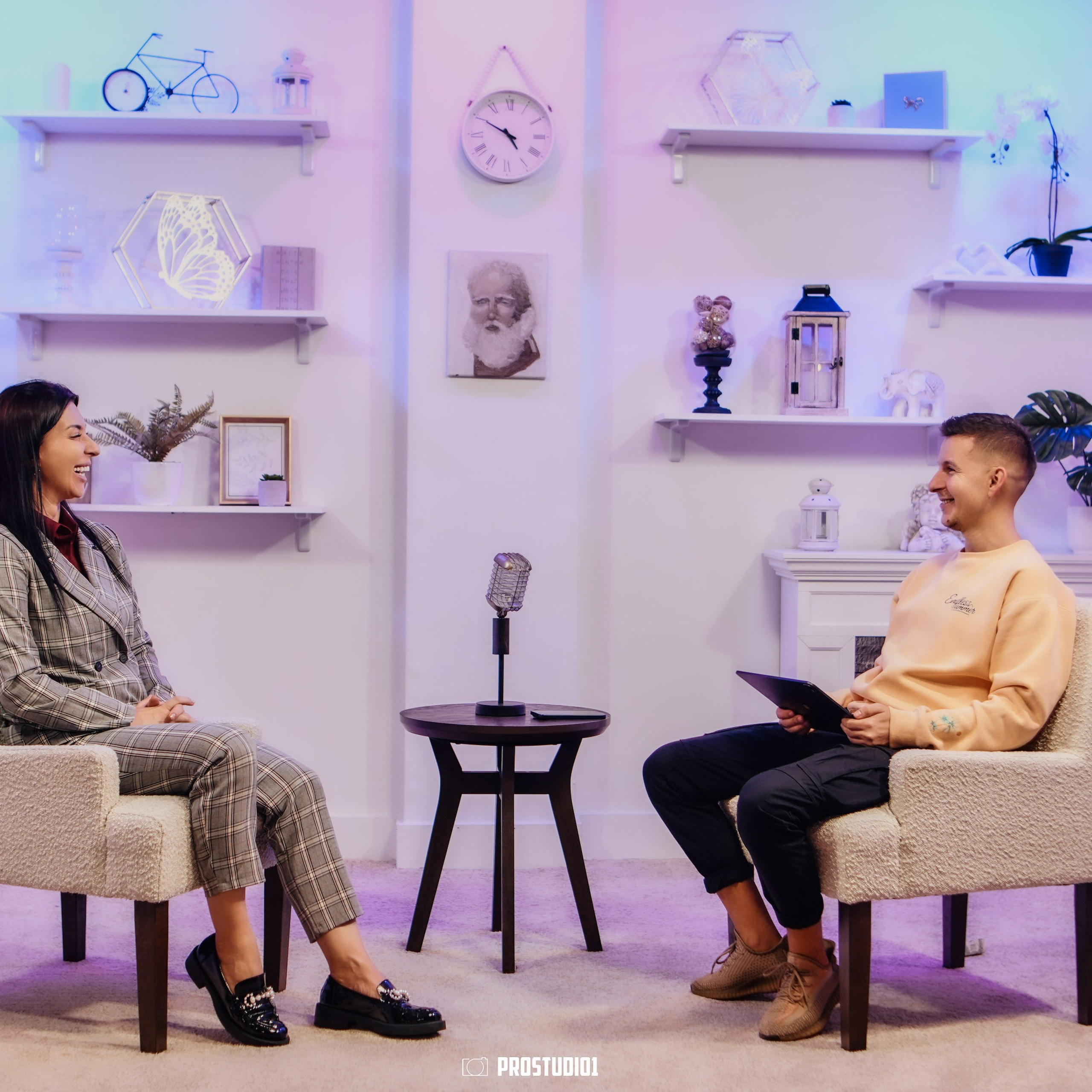 ZONE #3 — WHITE SET. Podcast & Photo Studio in Hollywood, FL | ProStudio1