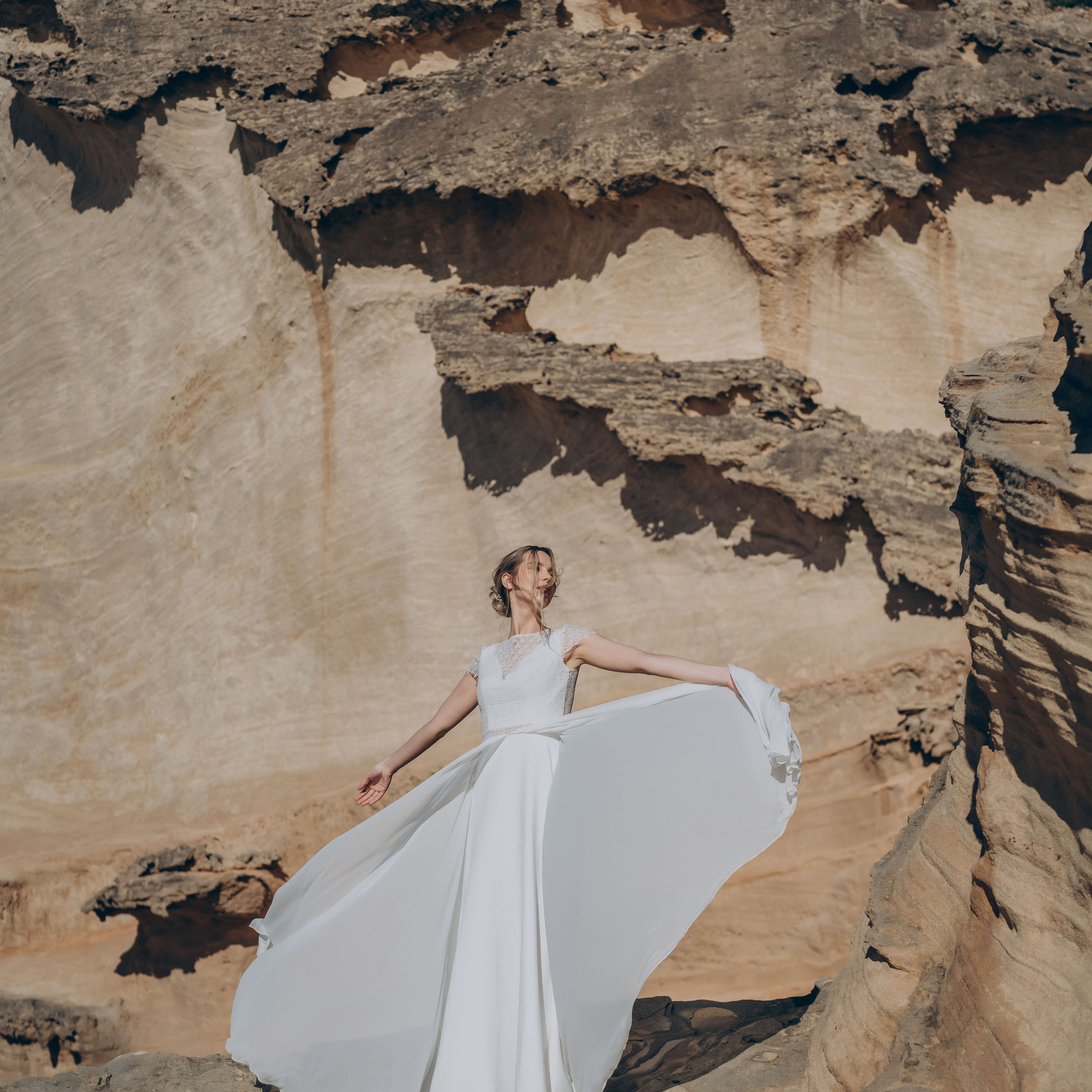 The bride’s dress is love