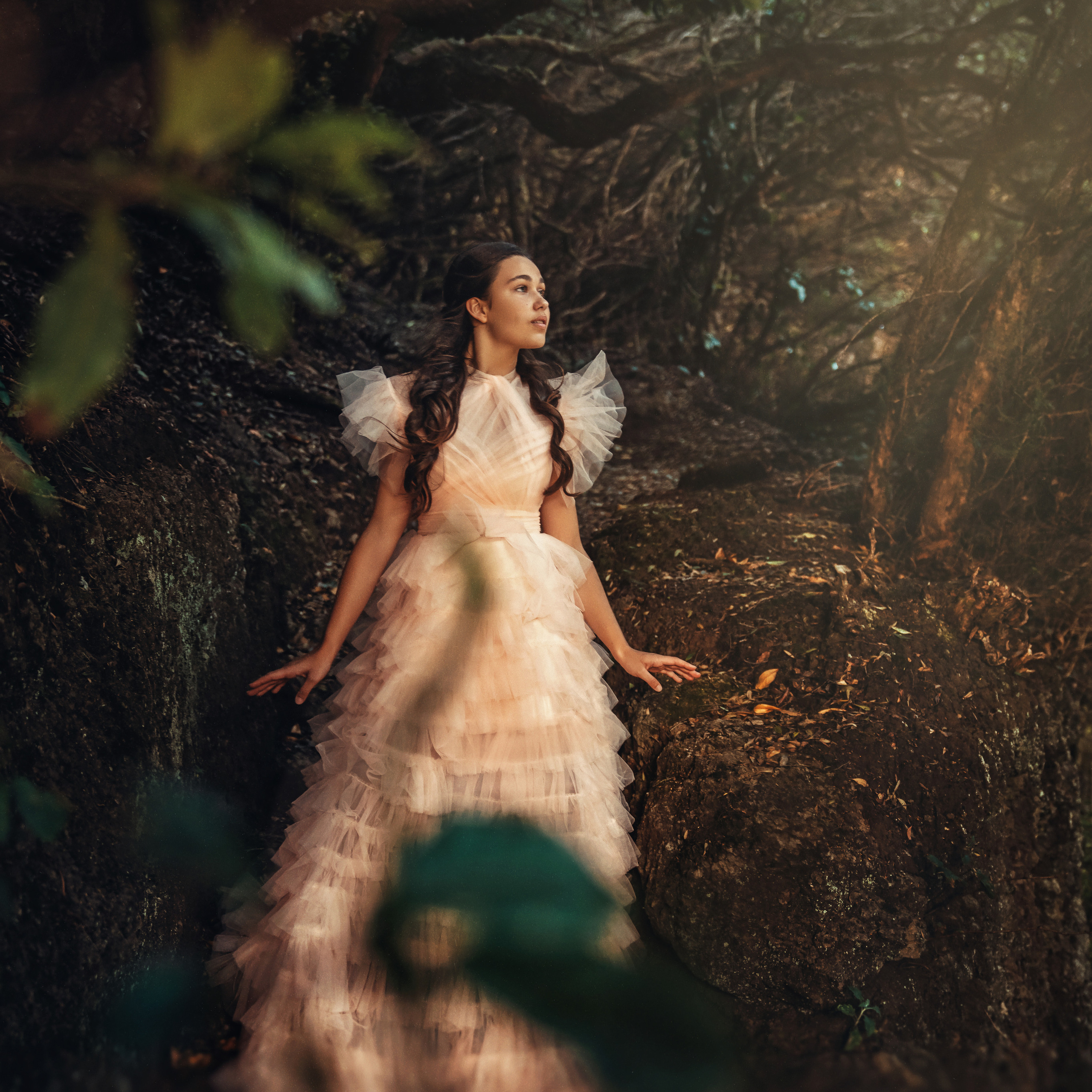 Peach tulle dress #12 20€