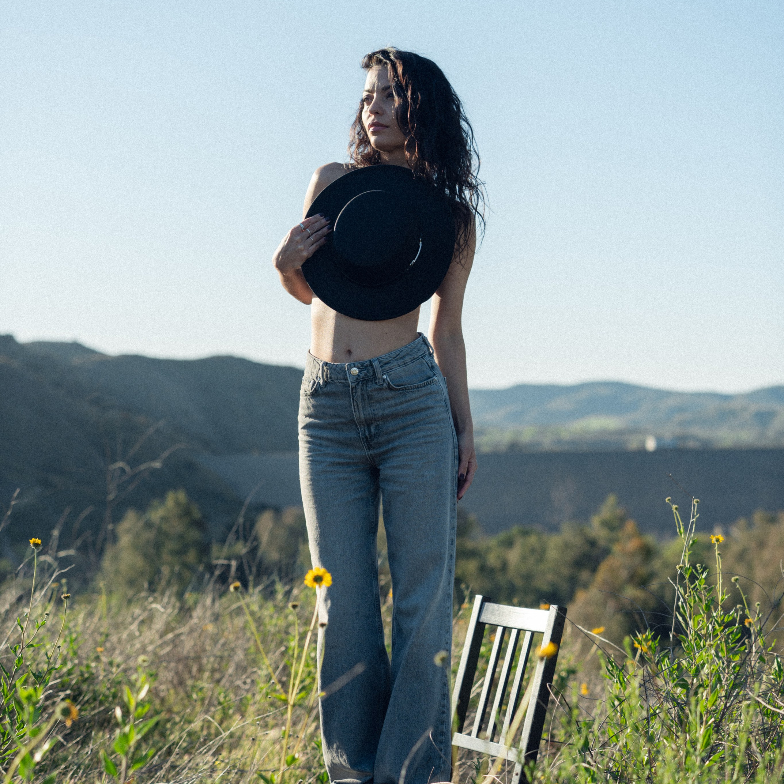 Morning photoshoot in the field