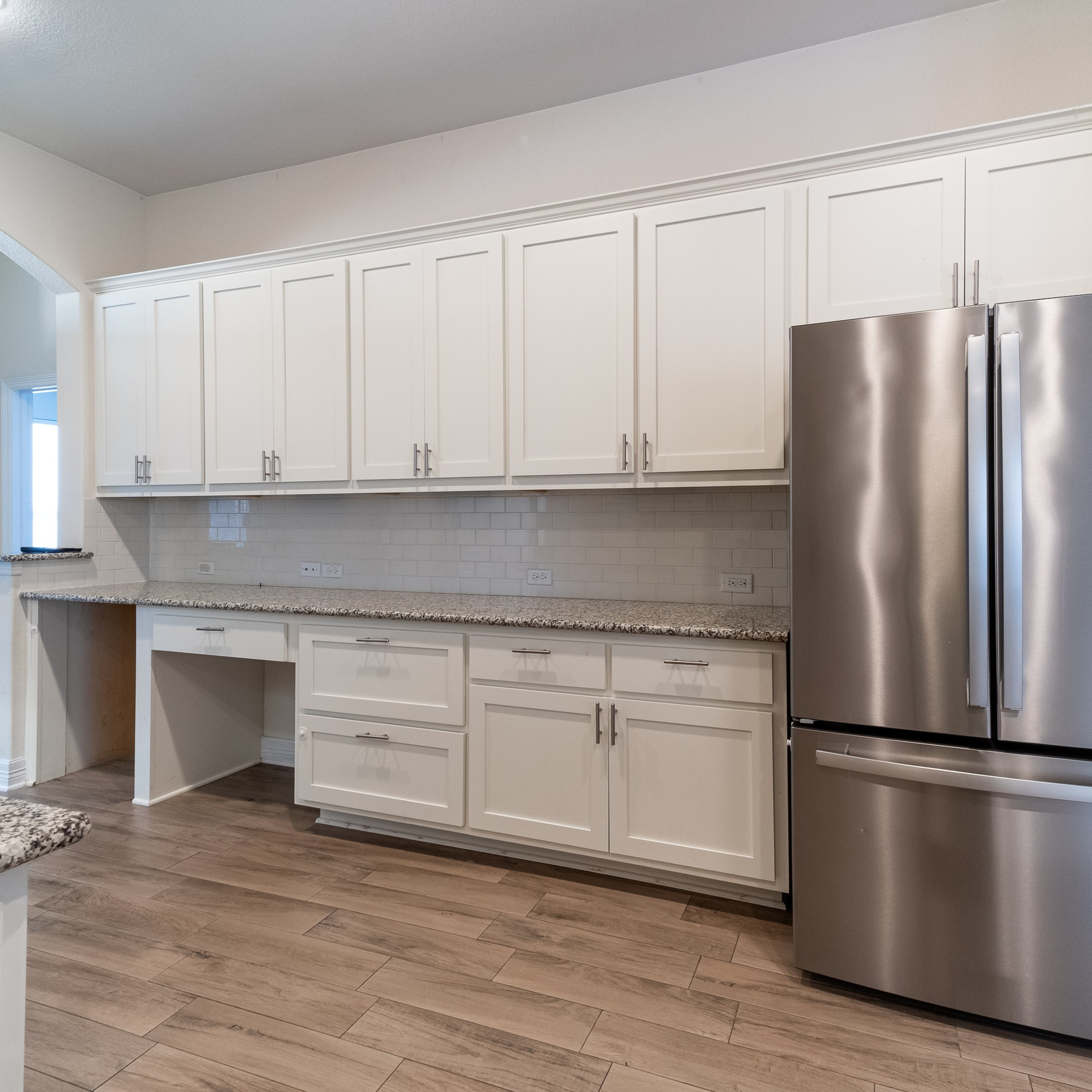 Bright open concept kitchen interior Austin interior photography