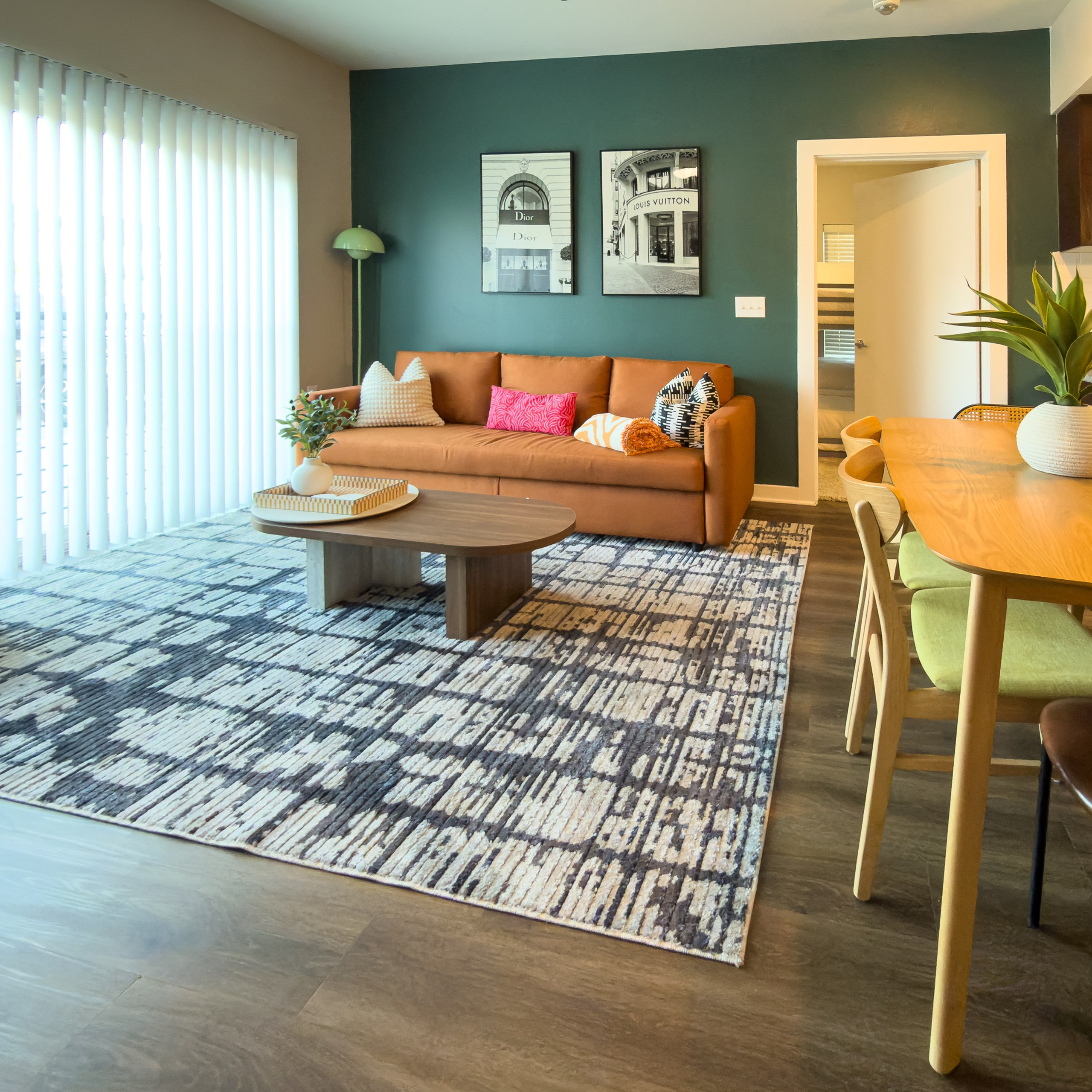 Modern living room interior photography by Austin Texas interior photographer