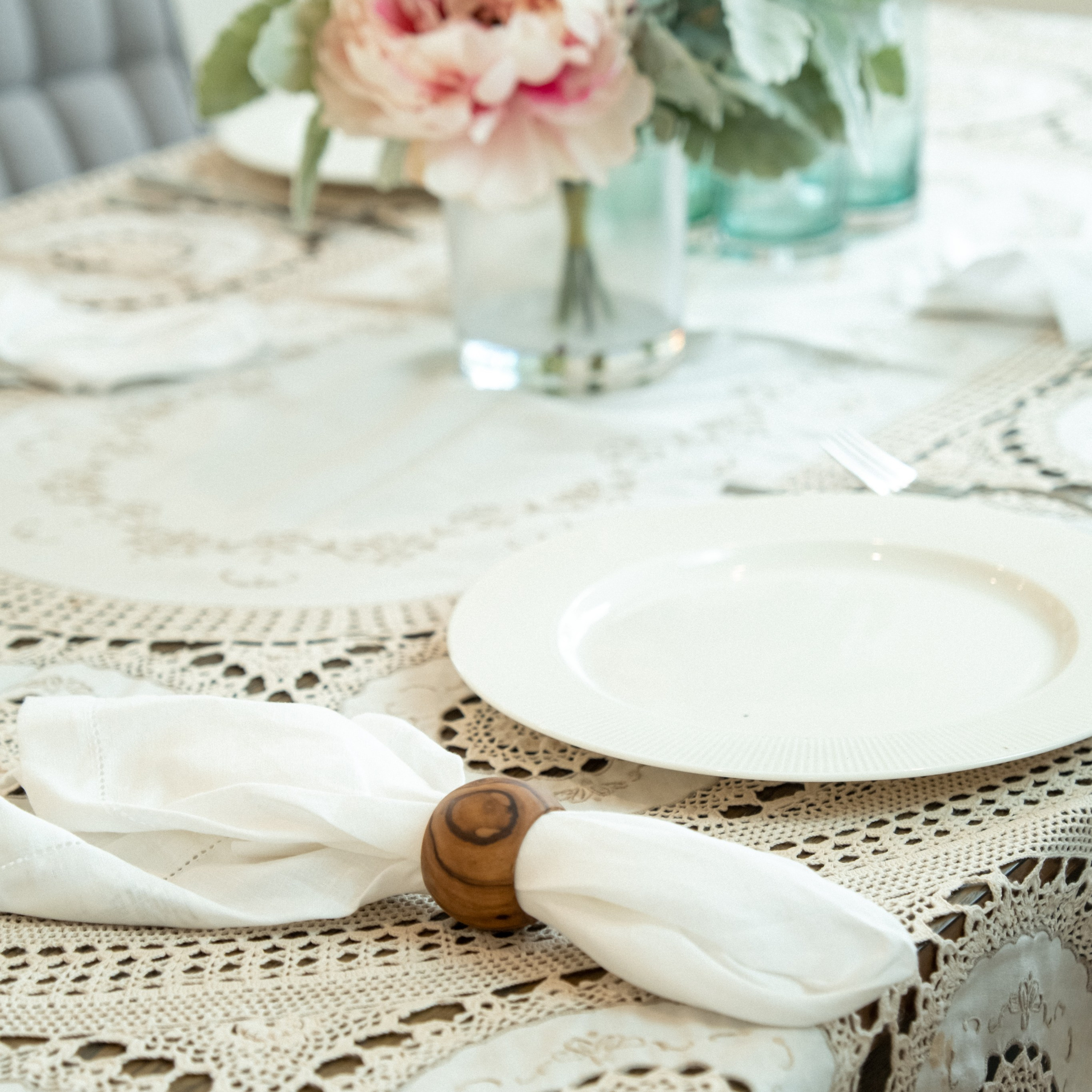 Close-up interior design detail with decorative objects and soft natural light Austin TX