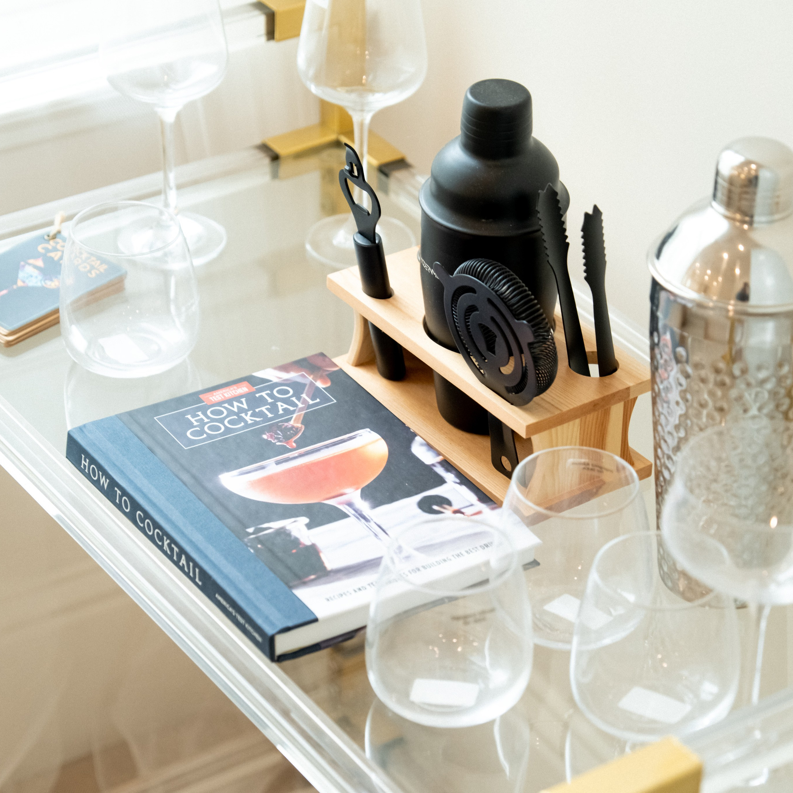 Close-up interior design detail with decorative objects and soft natural light Austin TX