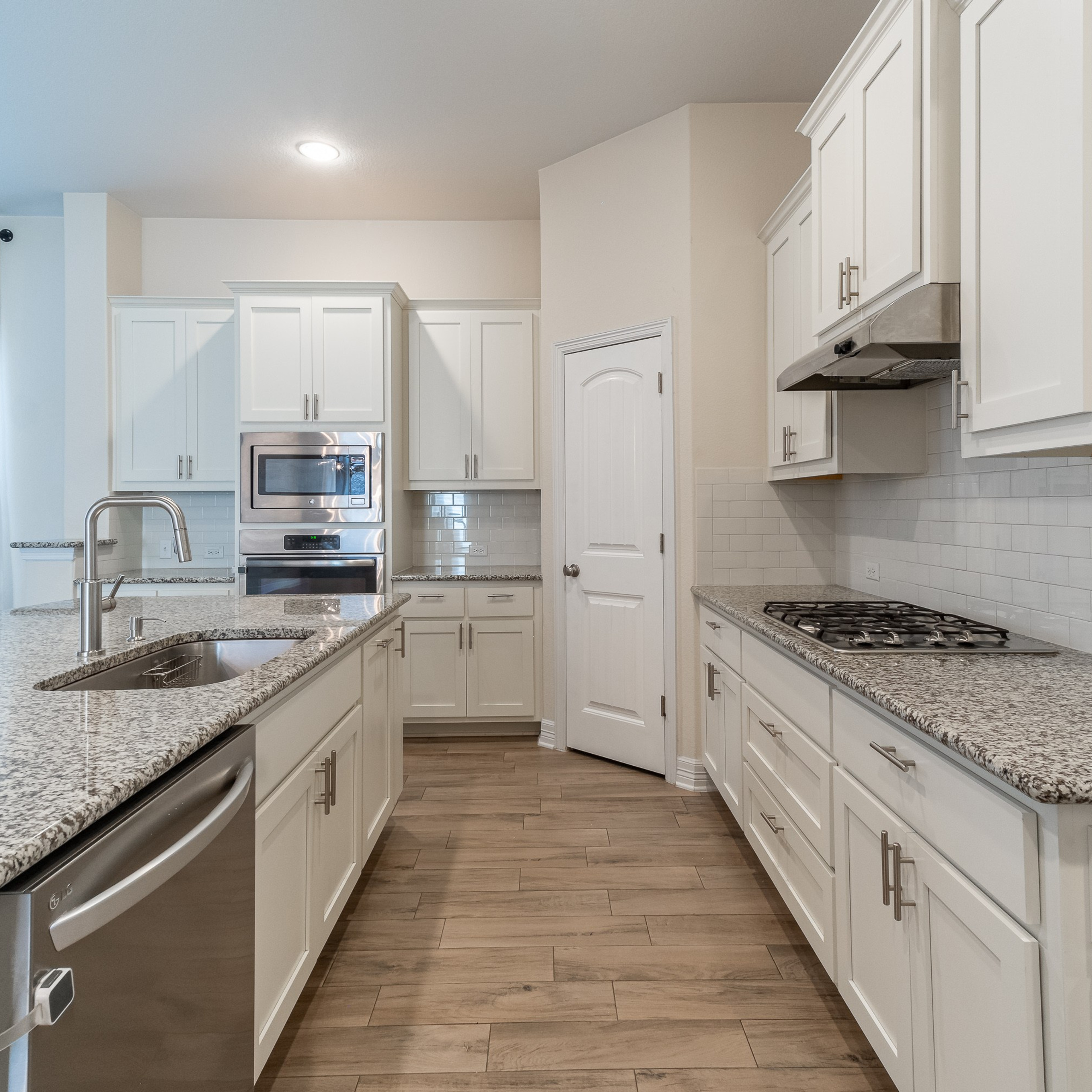 Bright open concept kitchen interior Austin interior photography