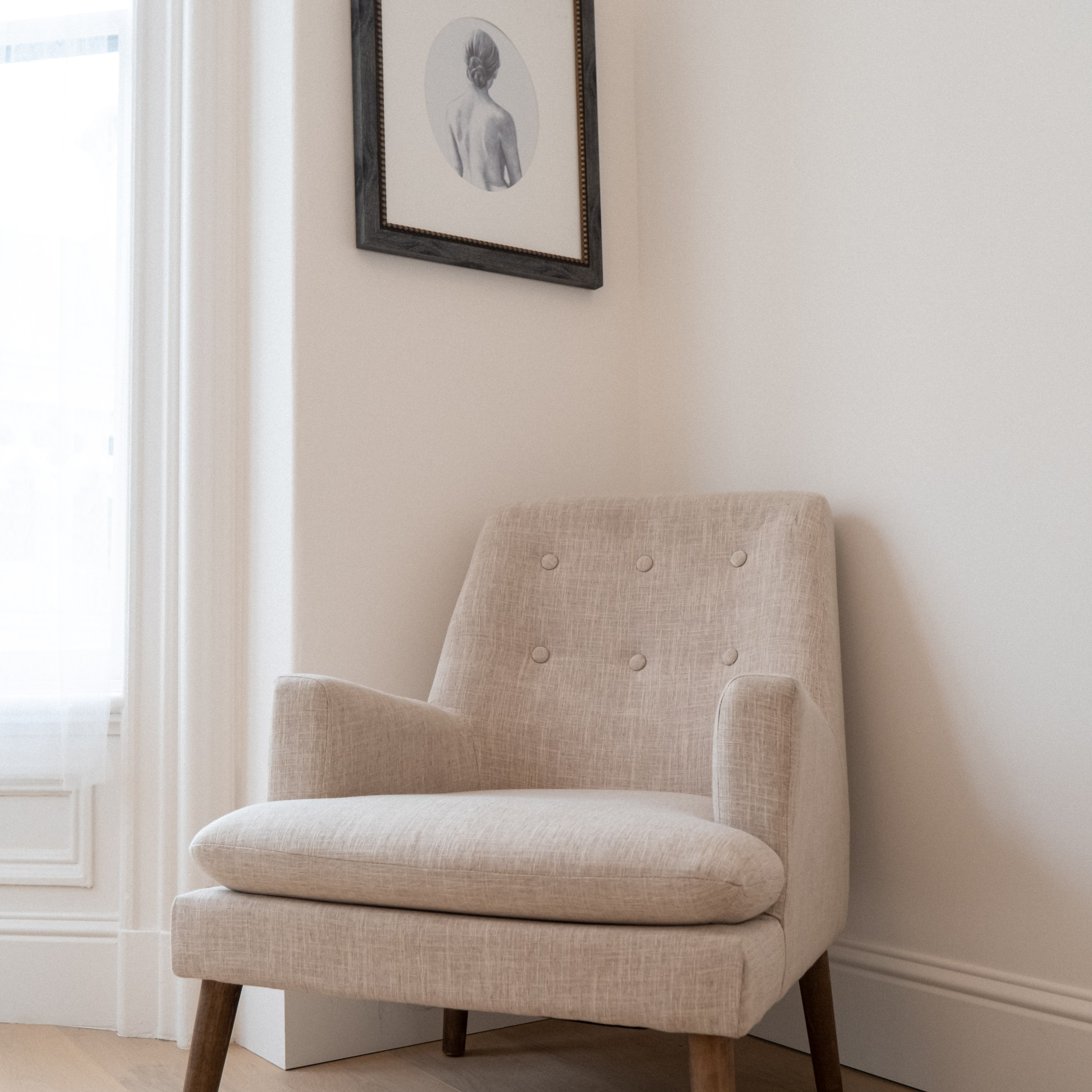 Close-up interior design detail with decorative objects and soft natural light Austin TX