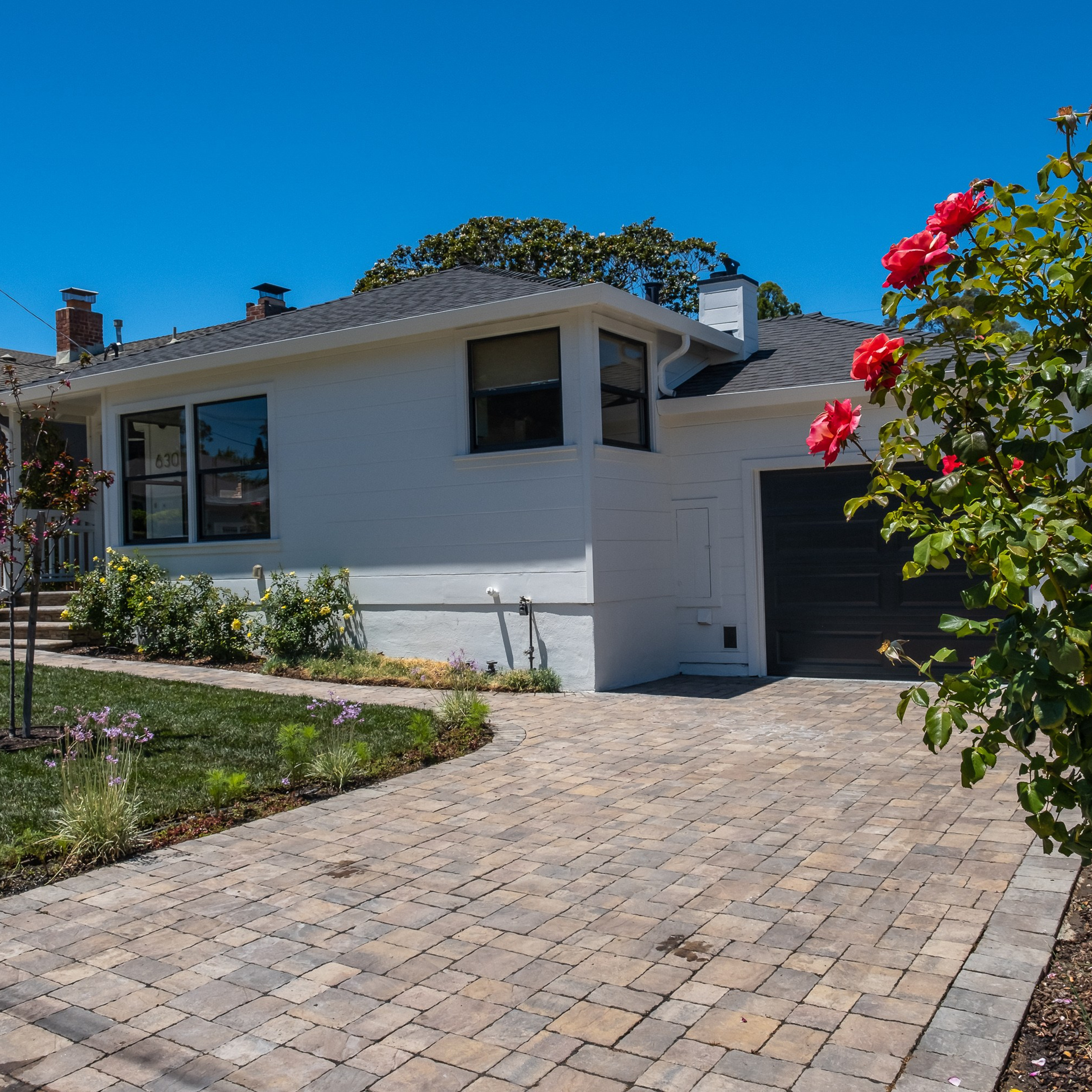 Modern residential home exterior real estate photo  Austin Texas