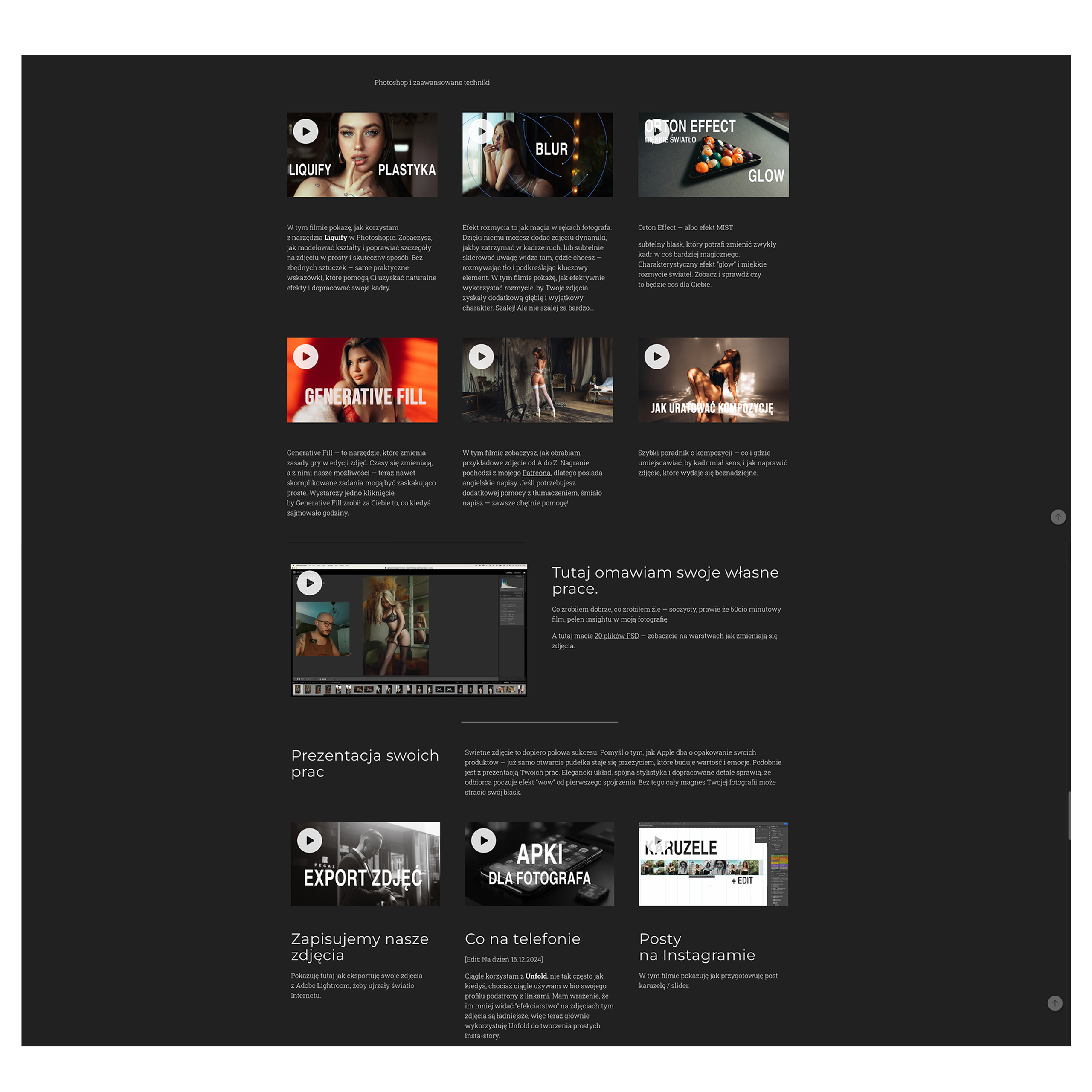 Warsztaty Fotograficzne Online. Mike Avelli