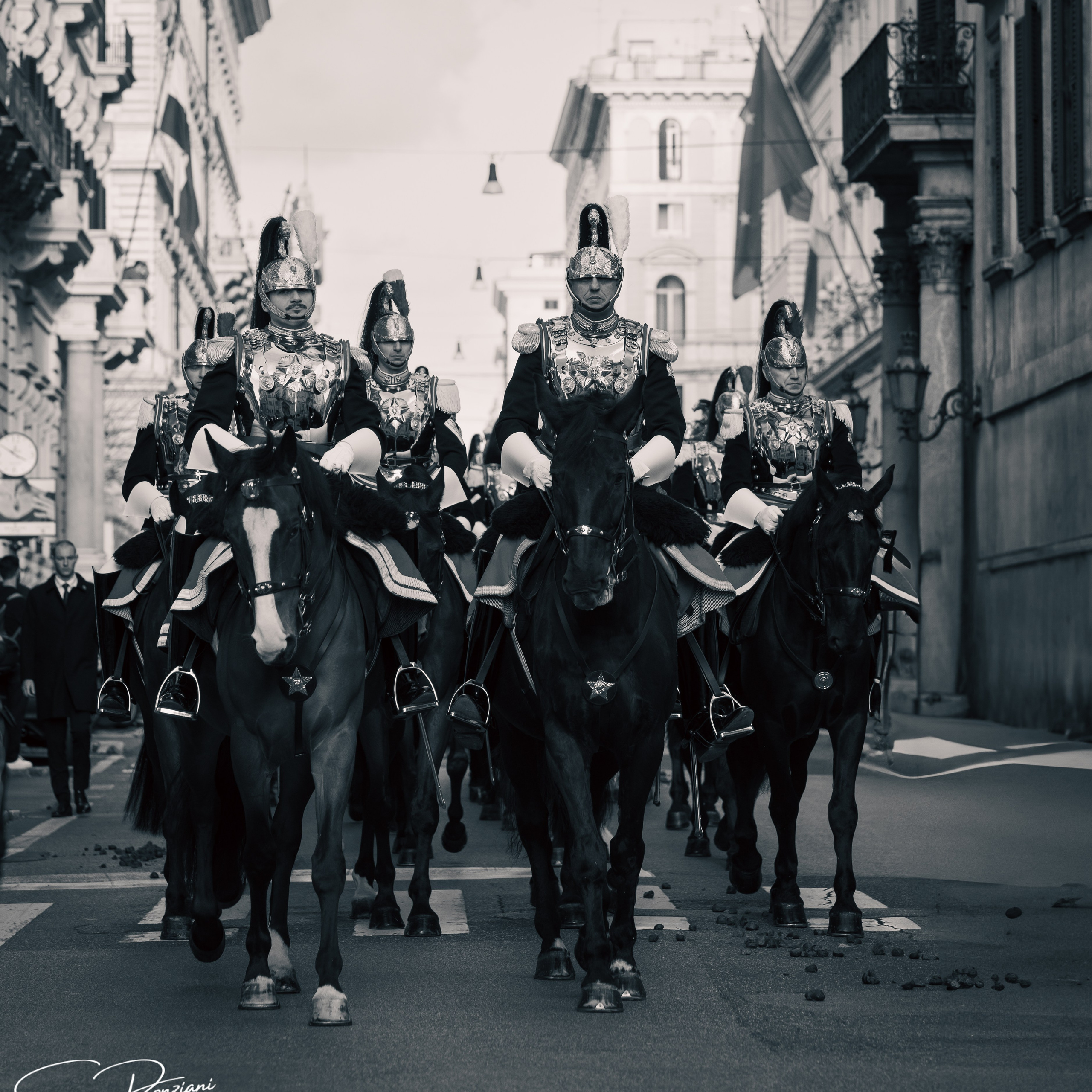Cambio della Guardia Reggimento Corazzieri. Fotografo romano!