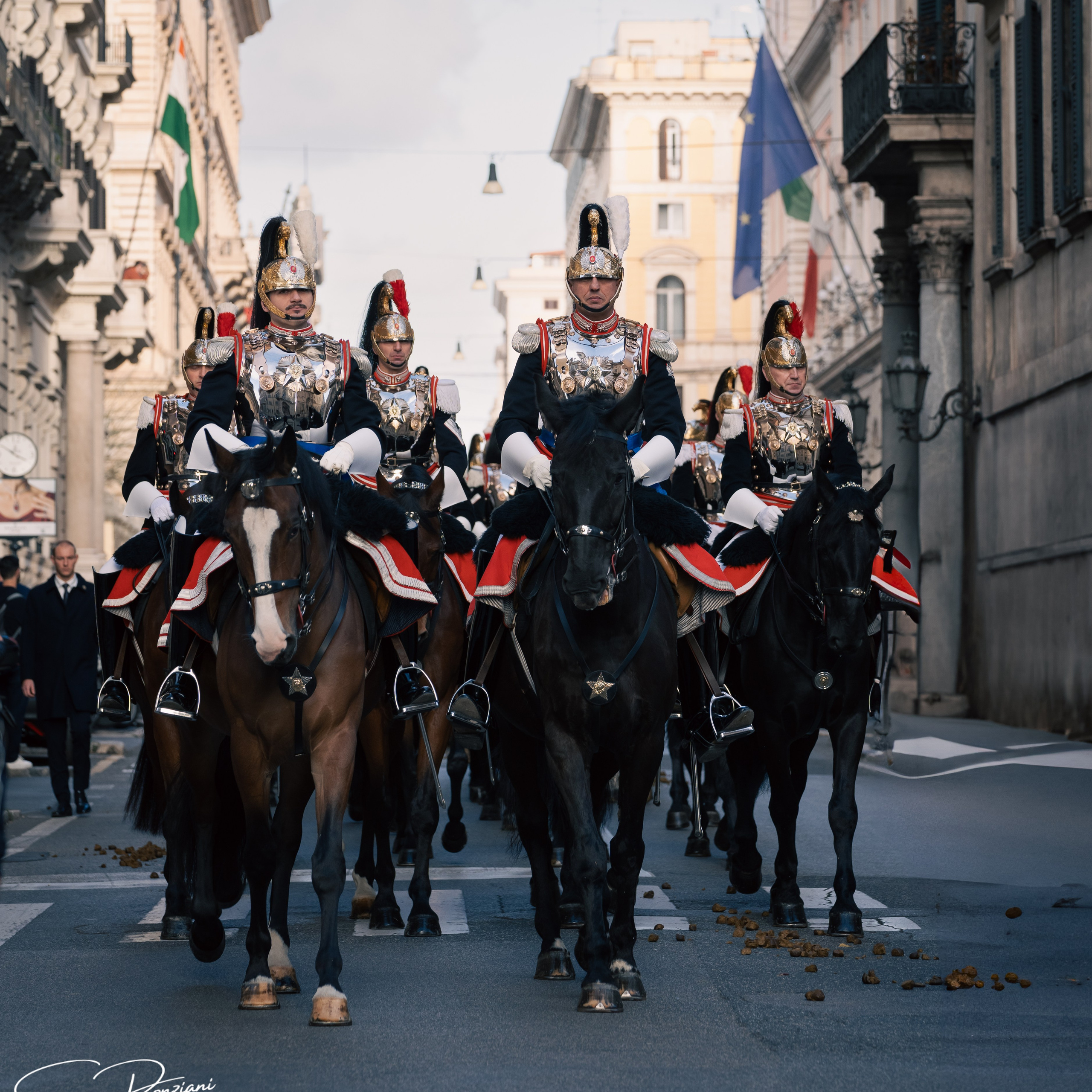 Cambio della Guardia Reggimento Corazzieri. Fotografo romano!