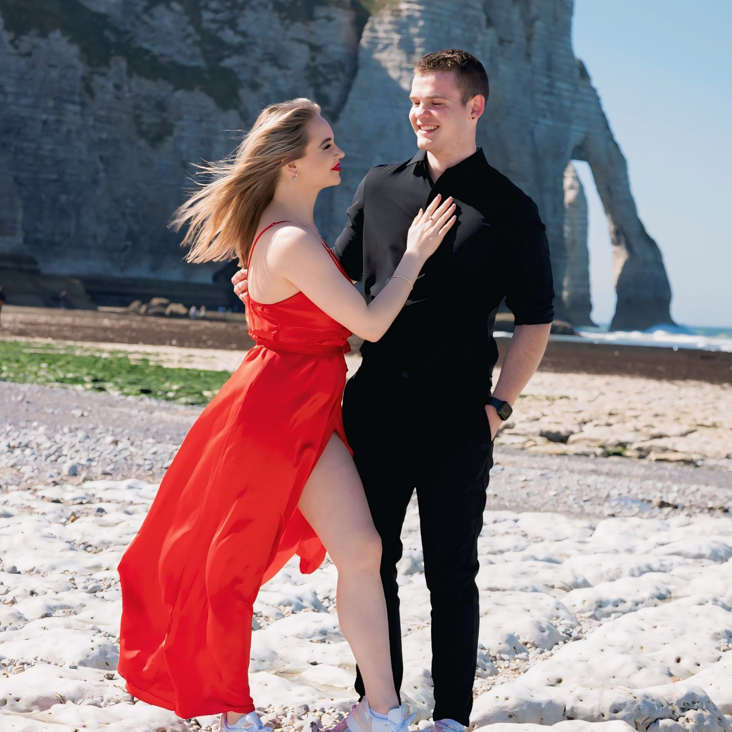 Photoshoot sur la cote de l’océan