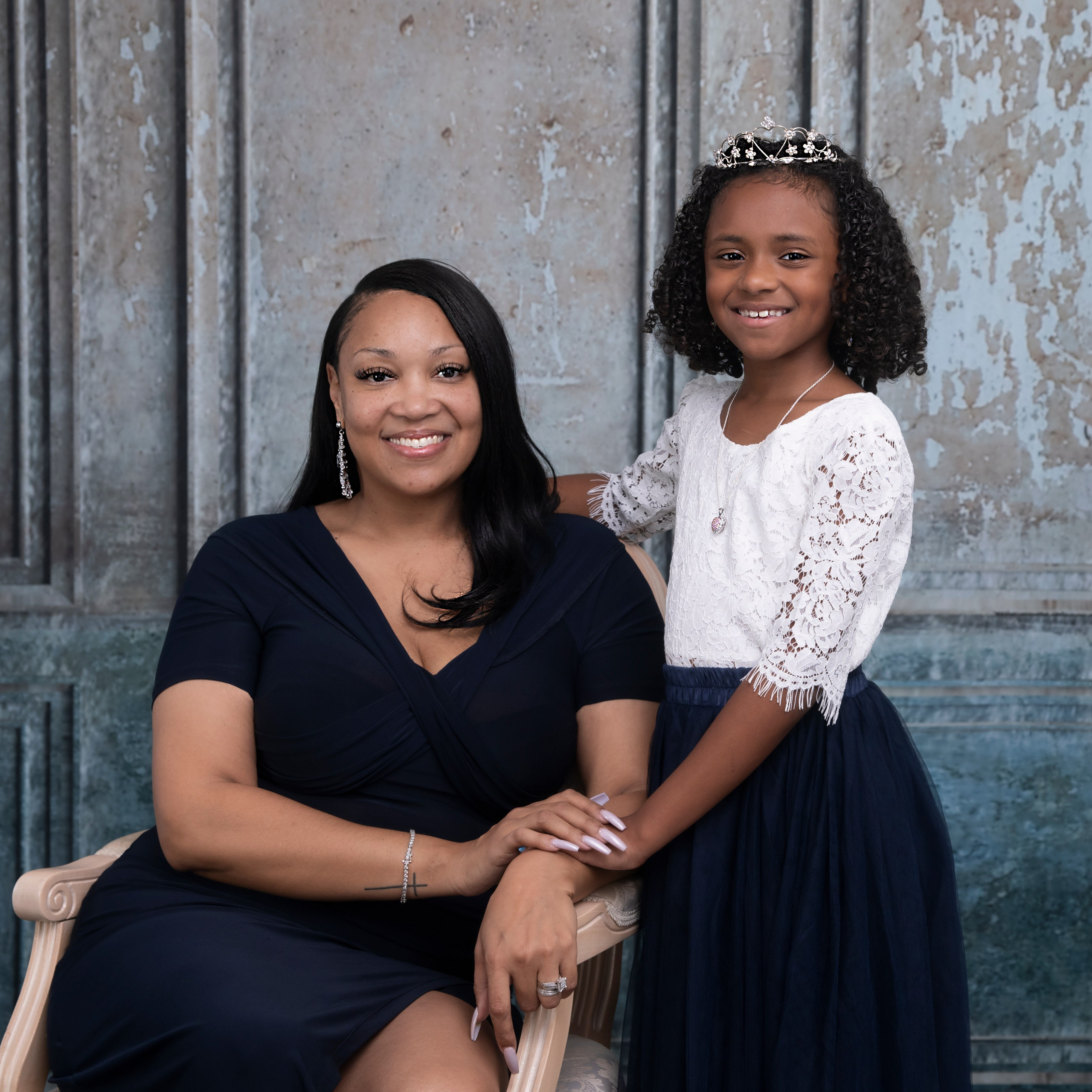 Family session in studio