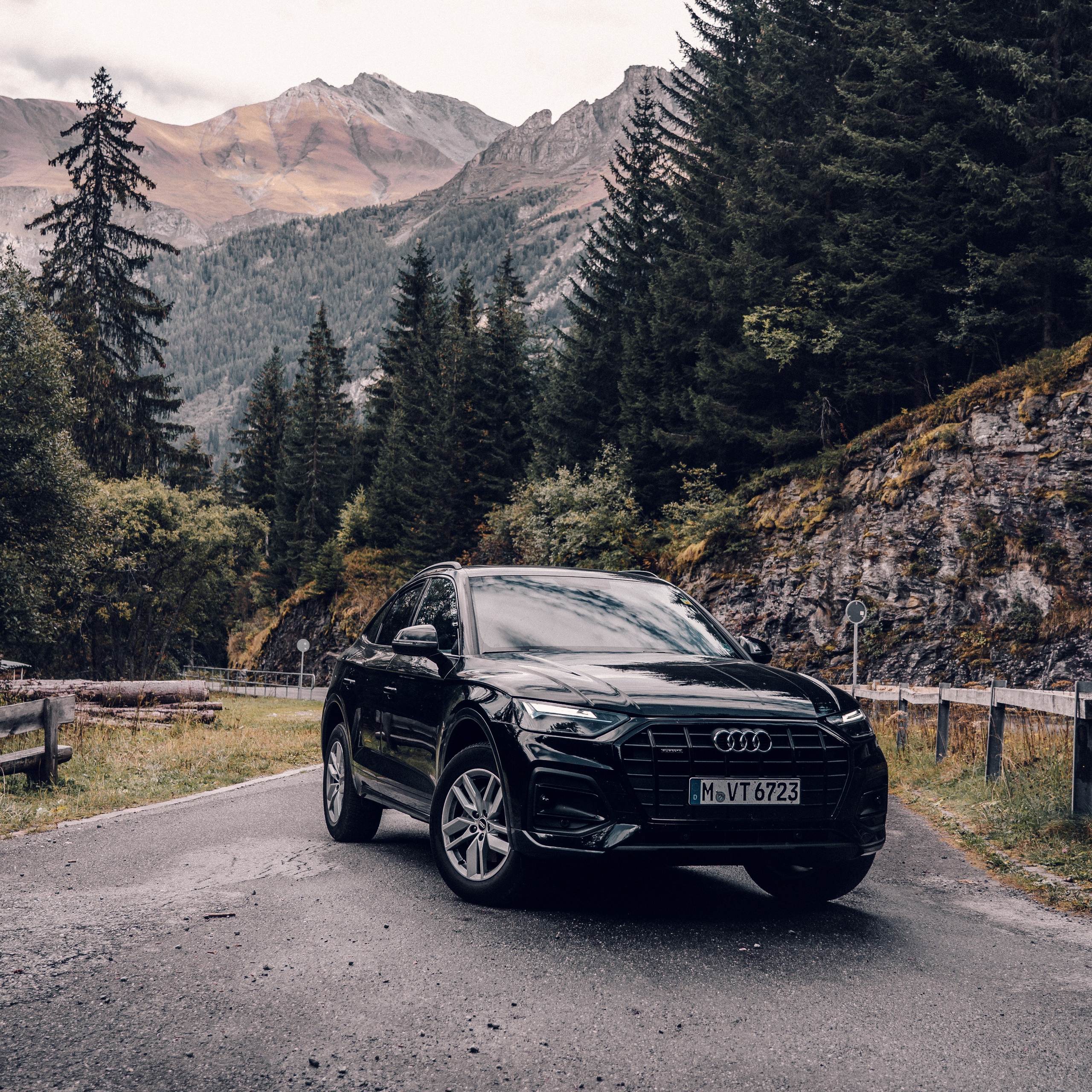 Automotive photography showcasing a luxury car with cinematic lighting and dynamic composition.