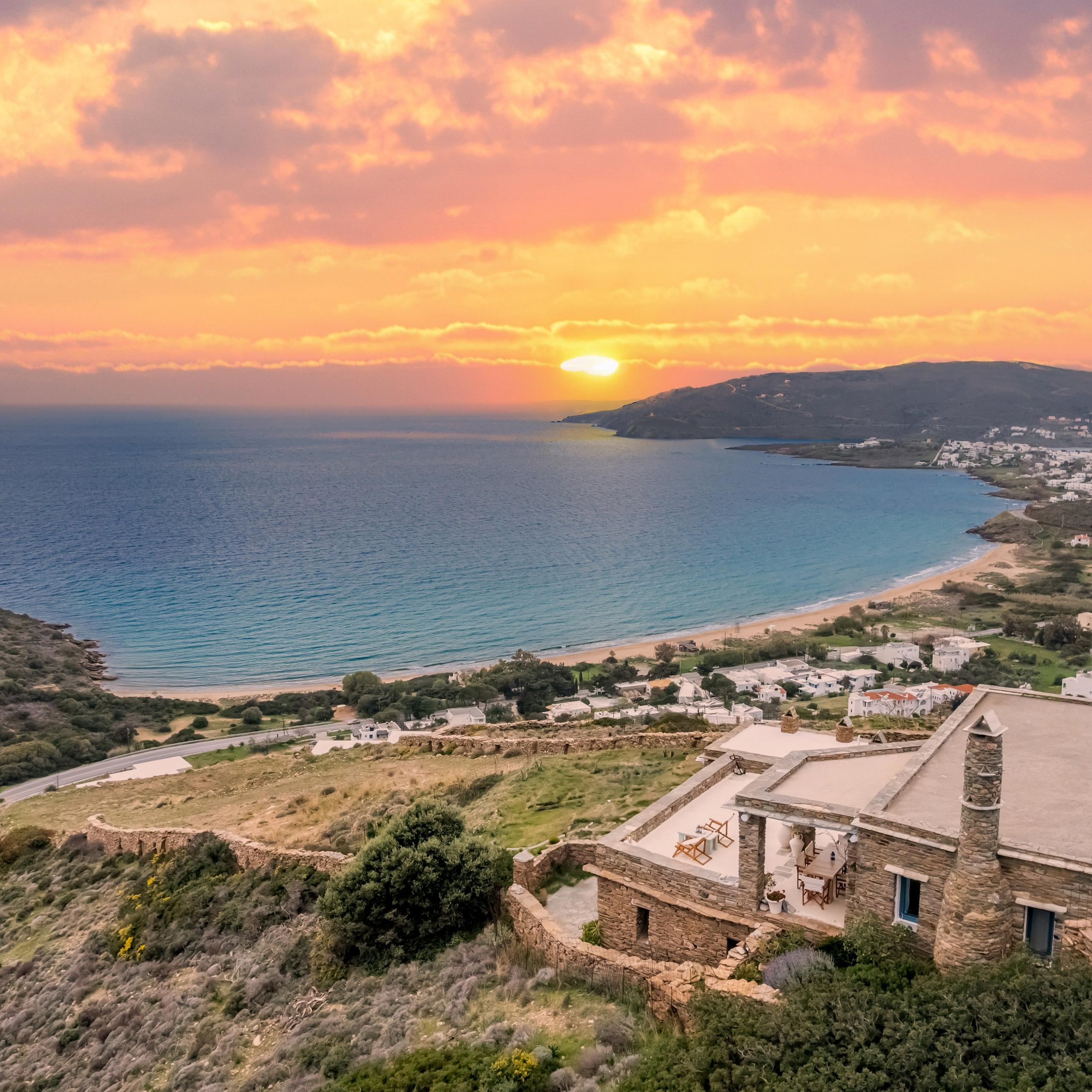 Real estate photography showcasing a luxury property with cinematic drone and architectural lighting.