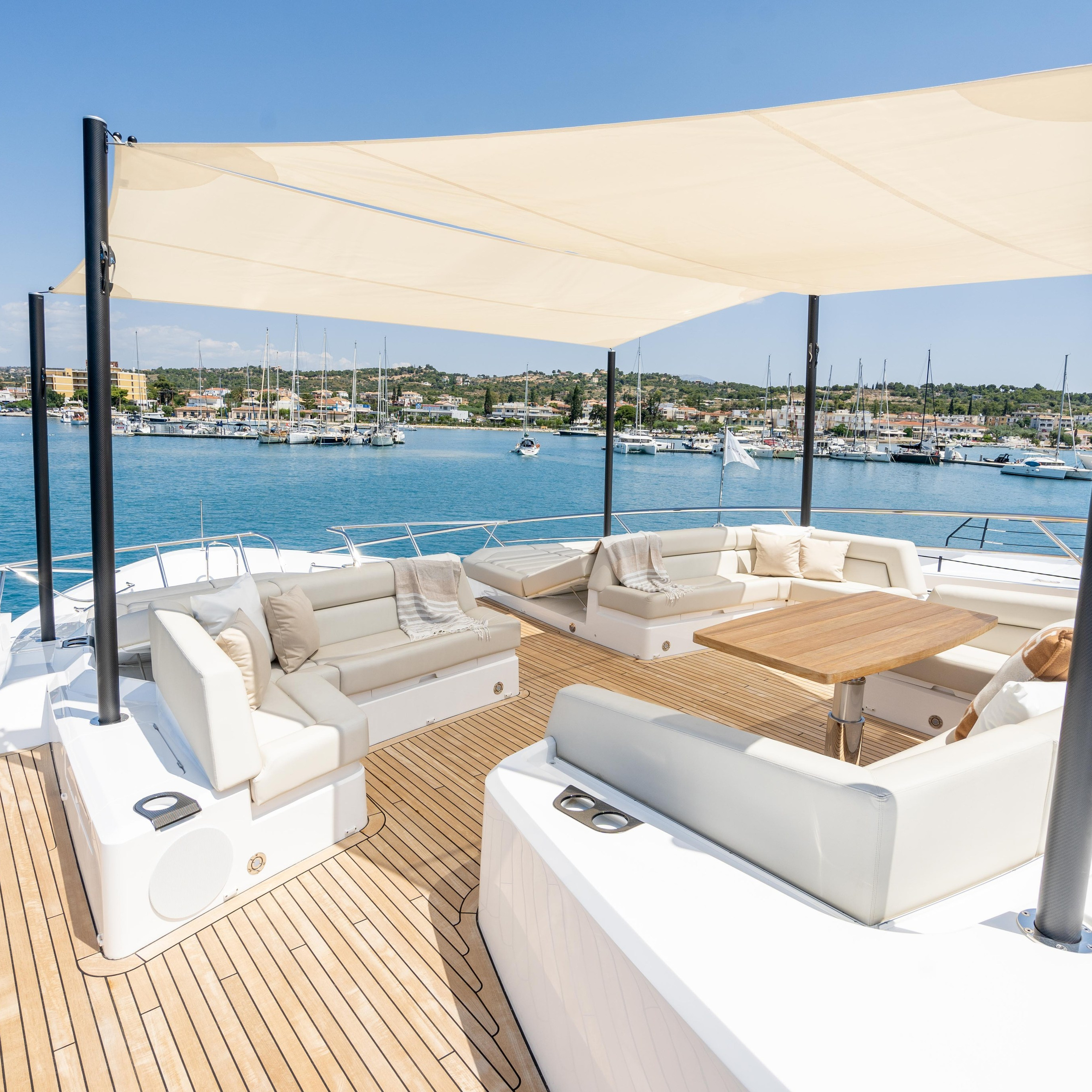 Luxury yacht drone and lifestyle photography capturing elegant details and sea experience.