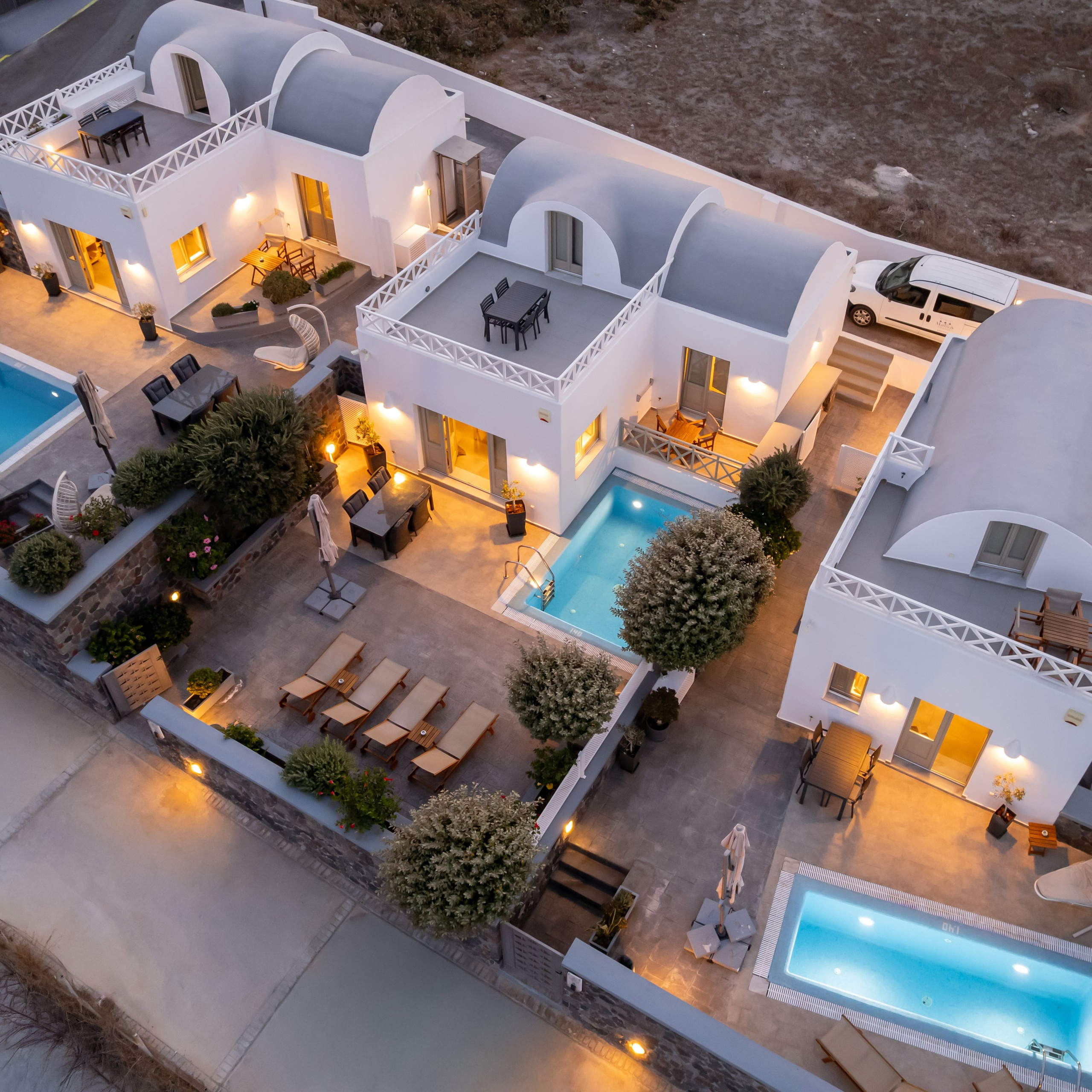 Real estate photography showcasing a luxury property with cinematic drone and architectural lighting.