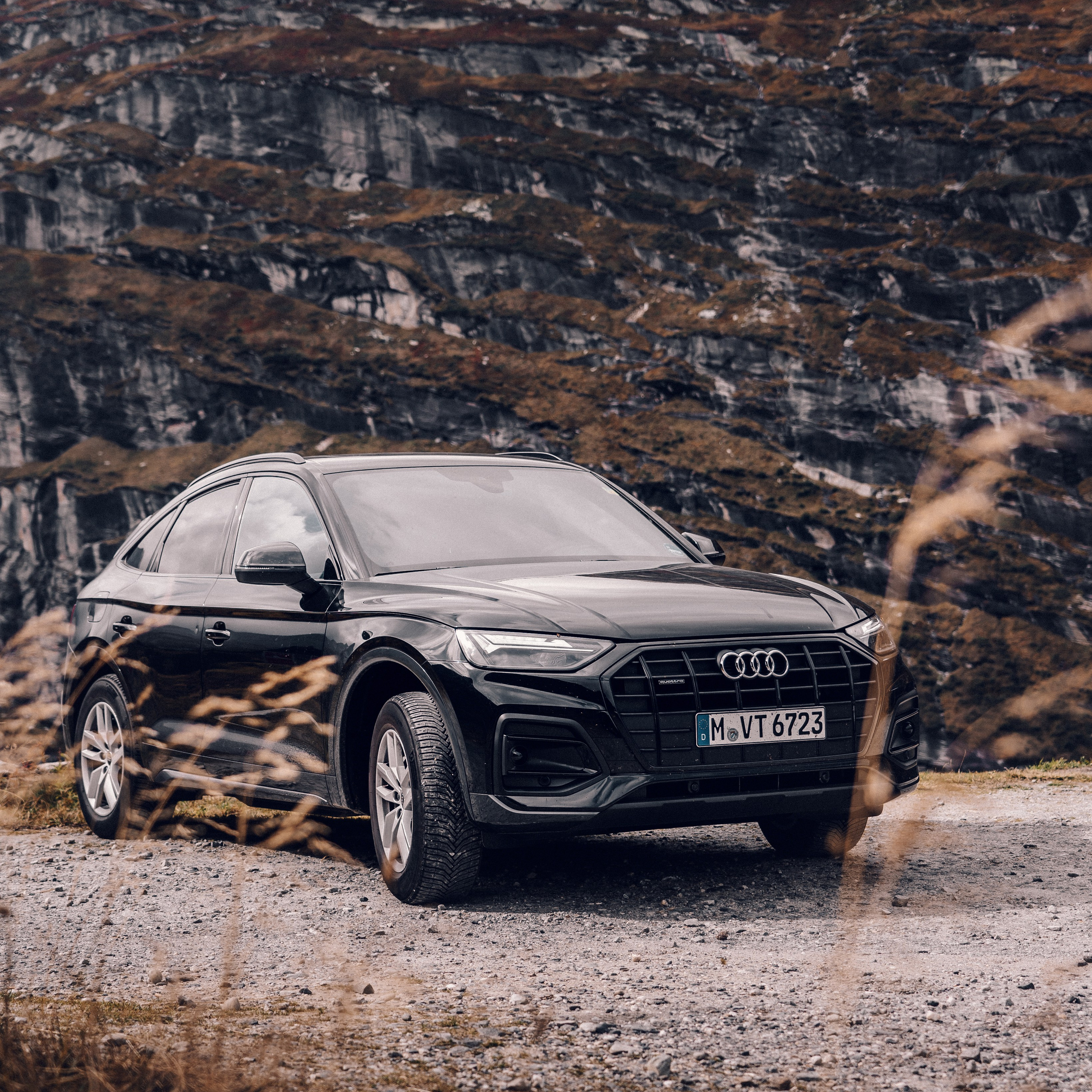 Automotive photography showcasing a luxury car with cinematic lighting and dynamic composition.