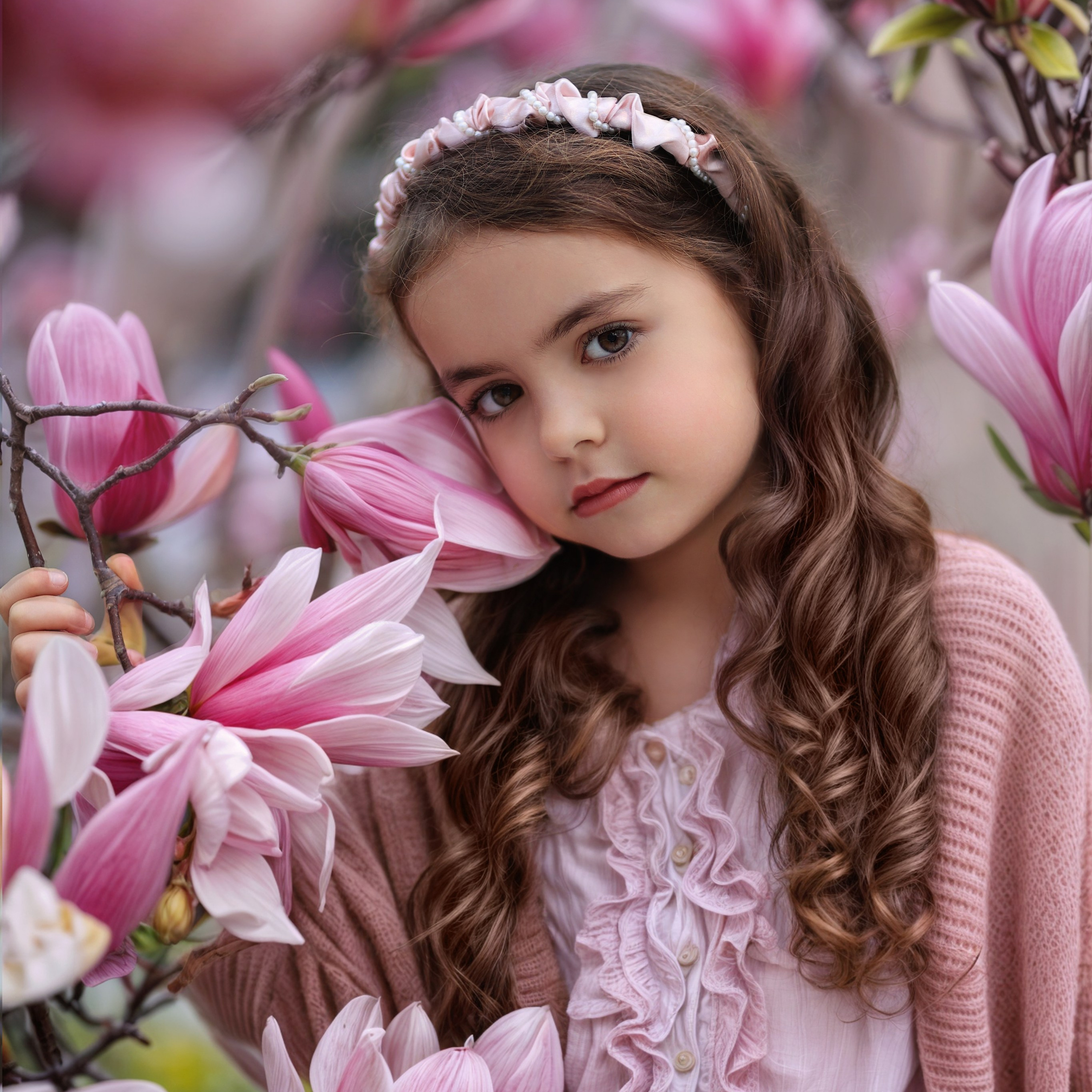 Photoshooting in magnolia