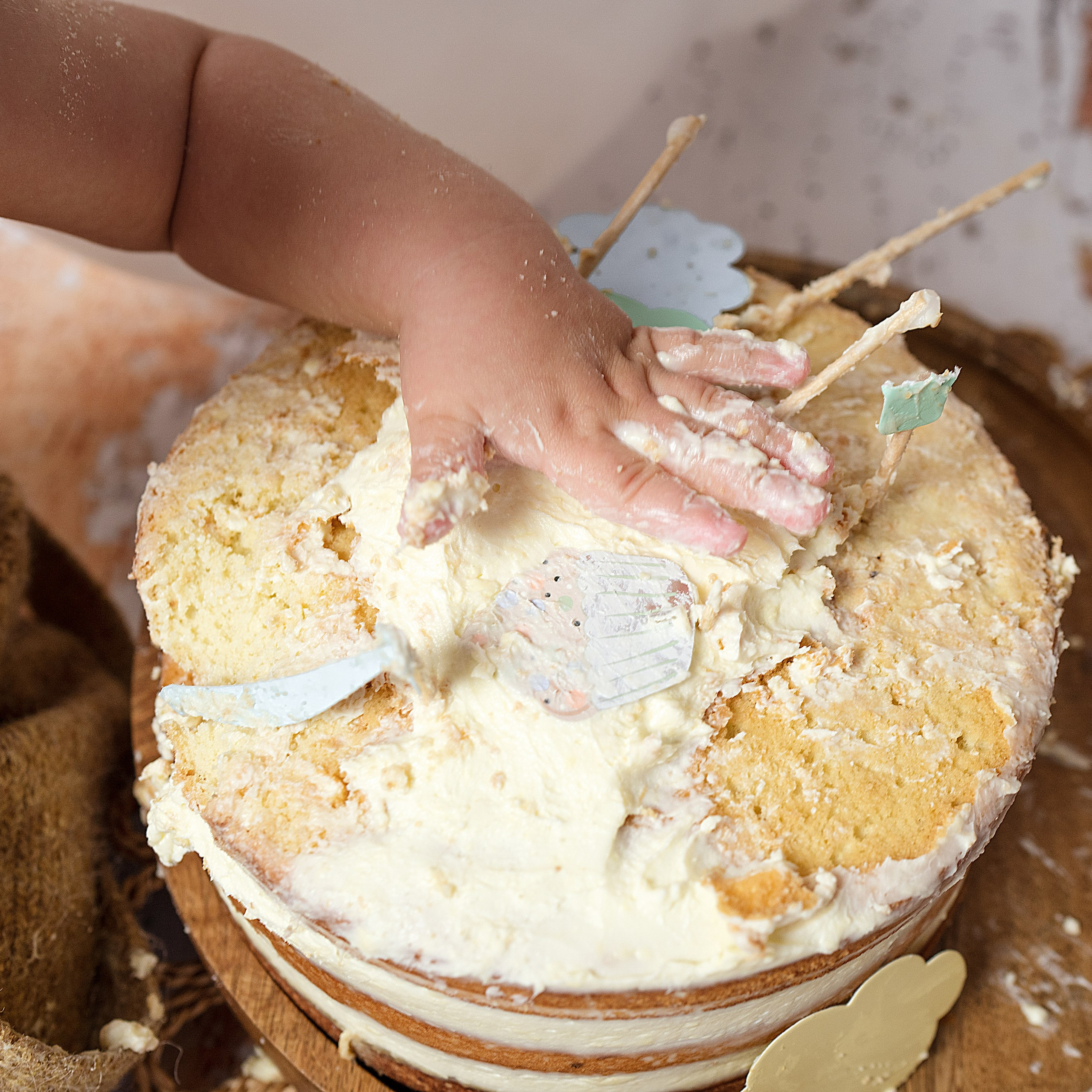 Cake Smash. Bébé Newborn Photographer in Copenhagen