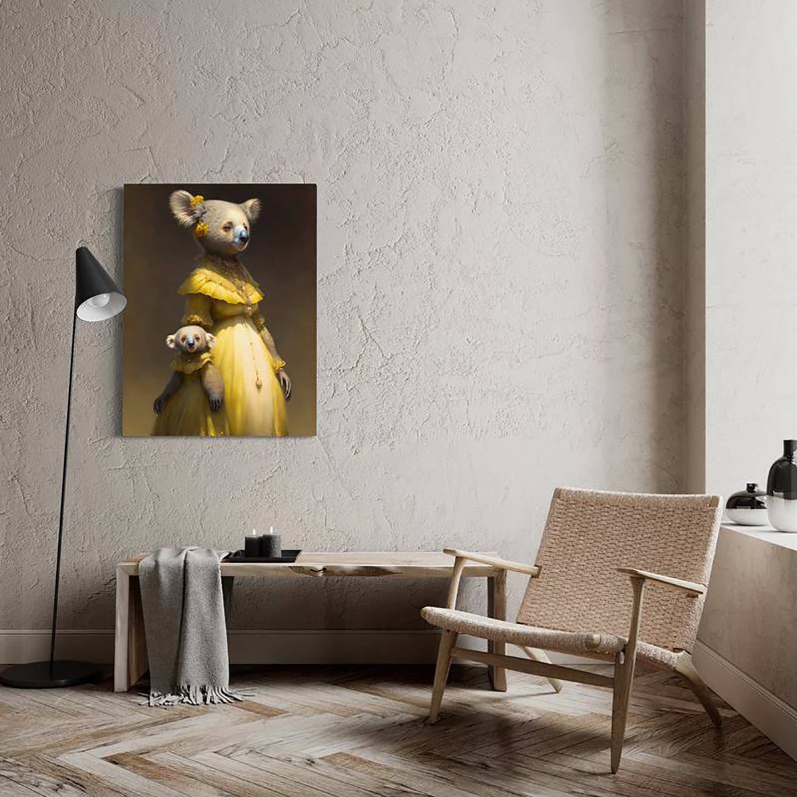 “Koala with daughter” digital art for interior