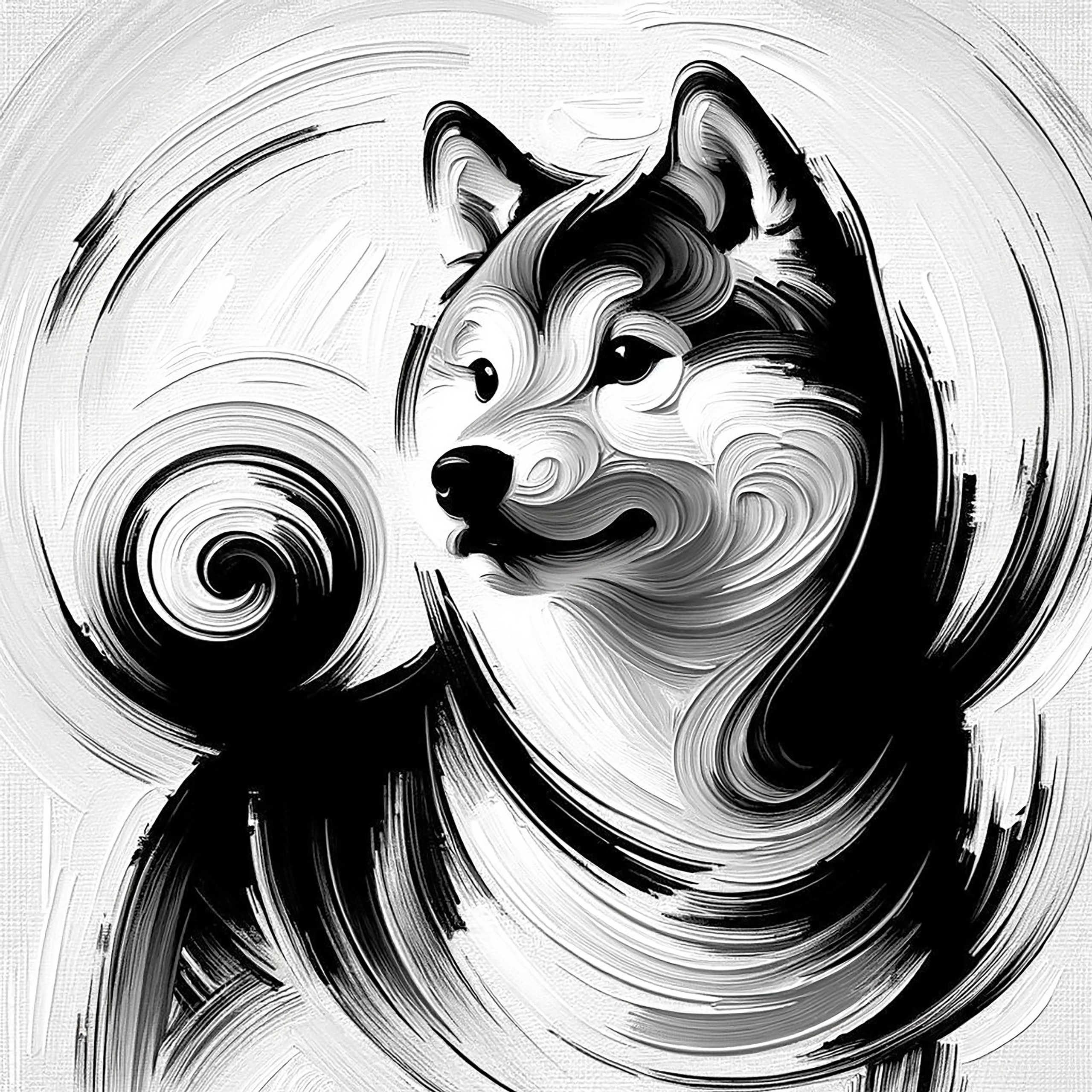 “Shiba Inu Abstract” Digital art