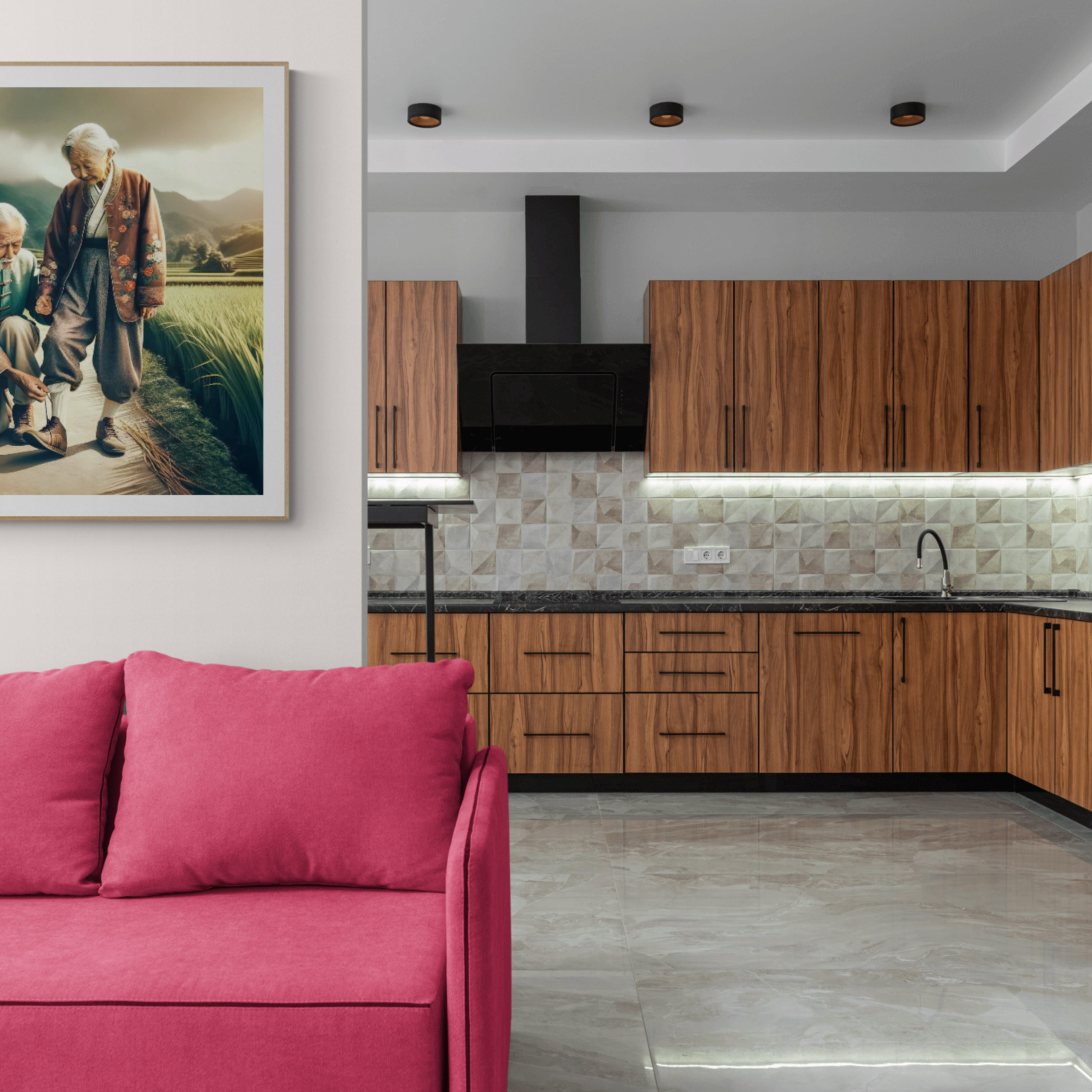 “Eternal love” digital art for interior