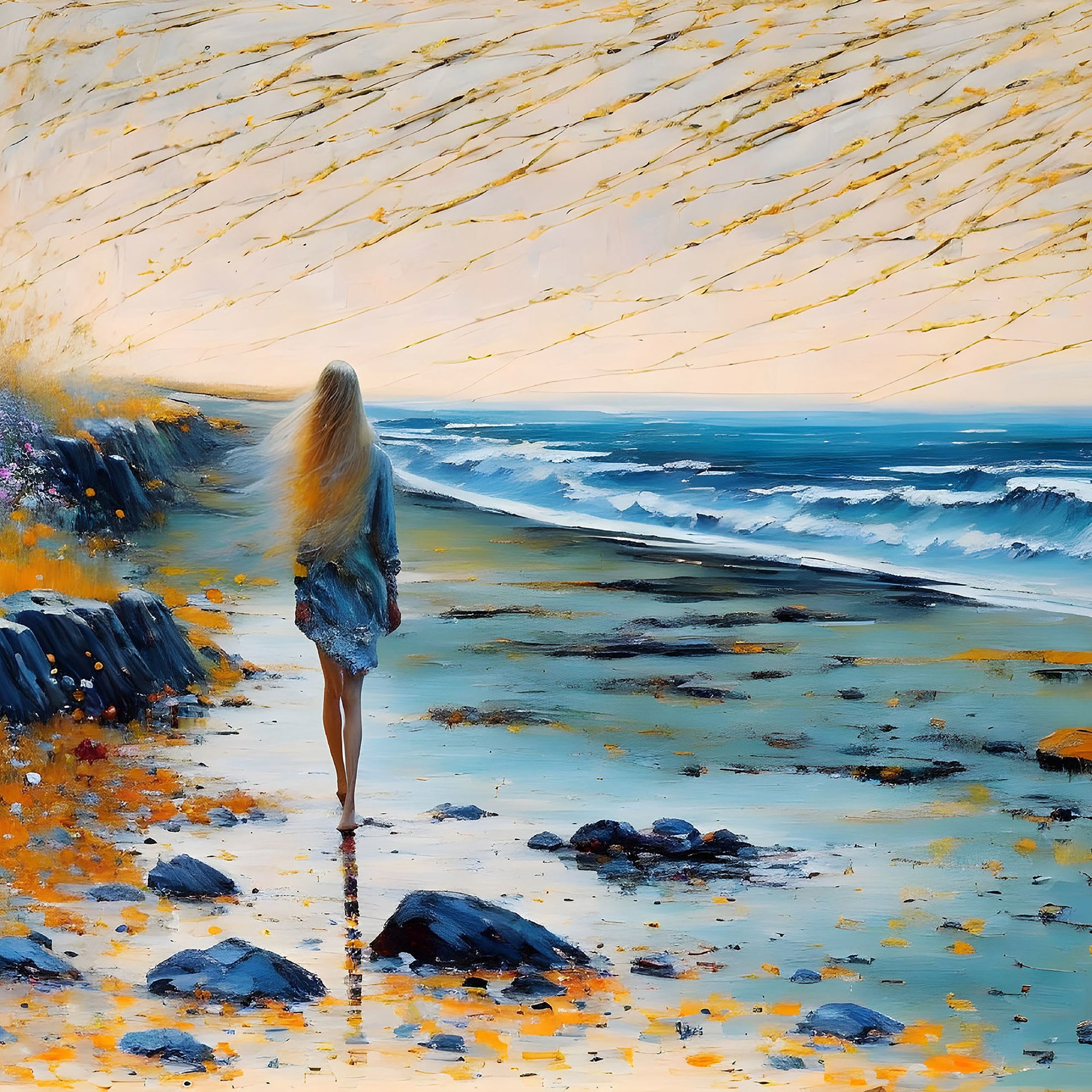 “Into the distance…” digital art for interior