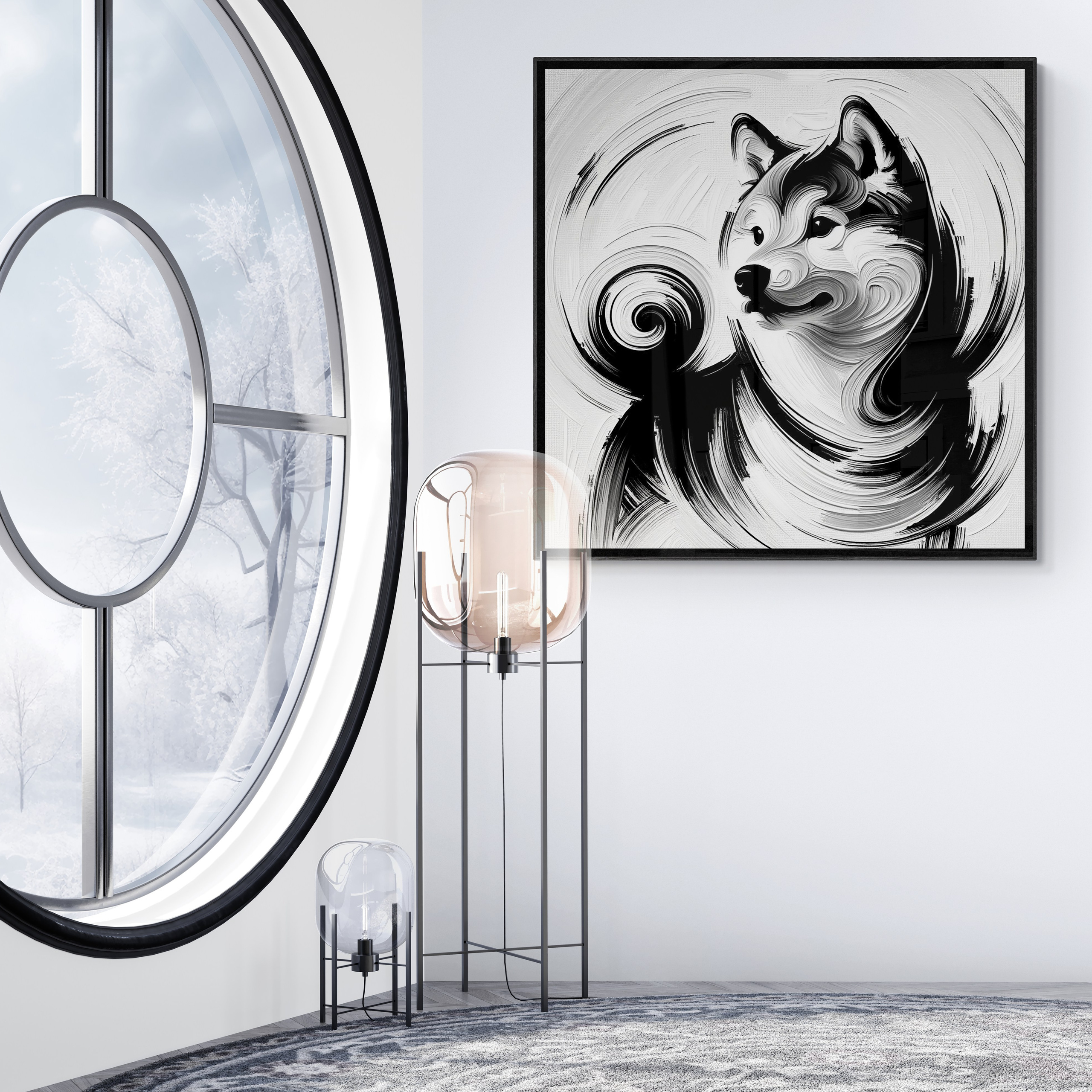 “Shiba Inu Abstract” Digital art