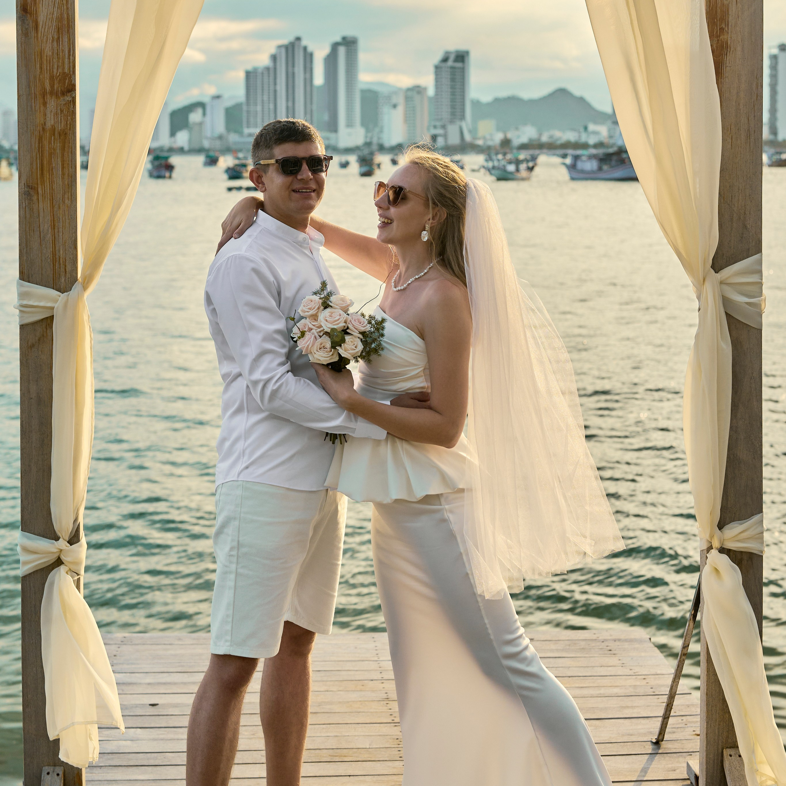 Закатный вечер в Marina Beach. Семейный фотограф в Нячанге. Прогулки, lovestory, свадебные, студийные съёмки