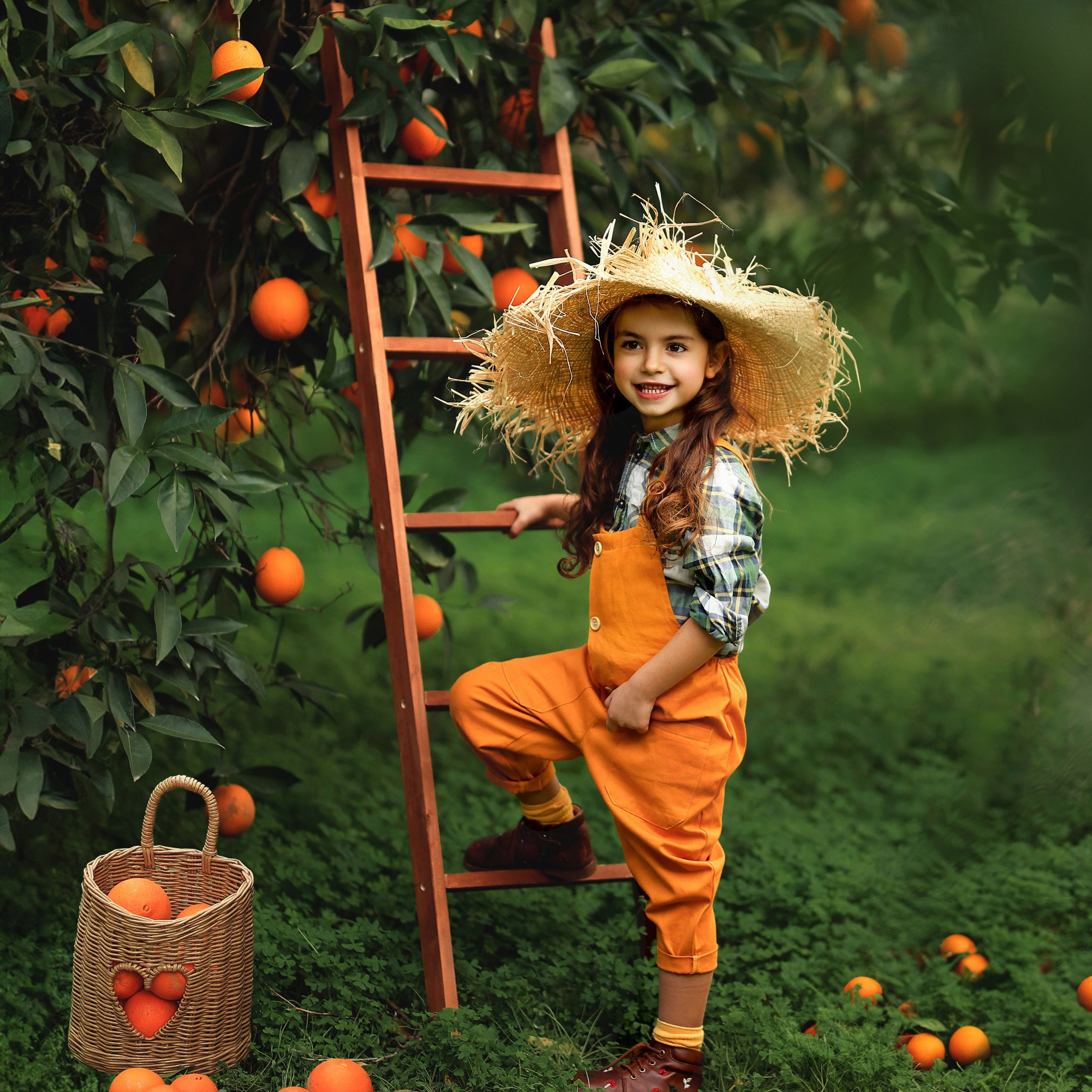 Фотосессия в апельсиновом саду
