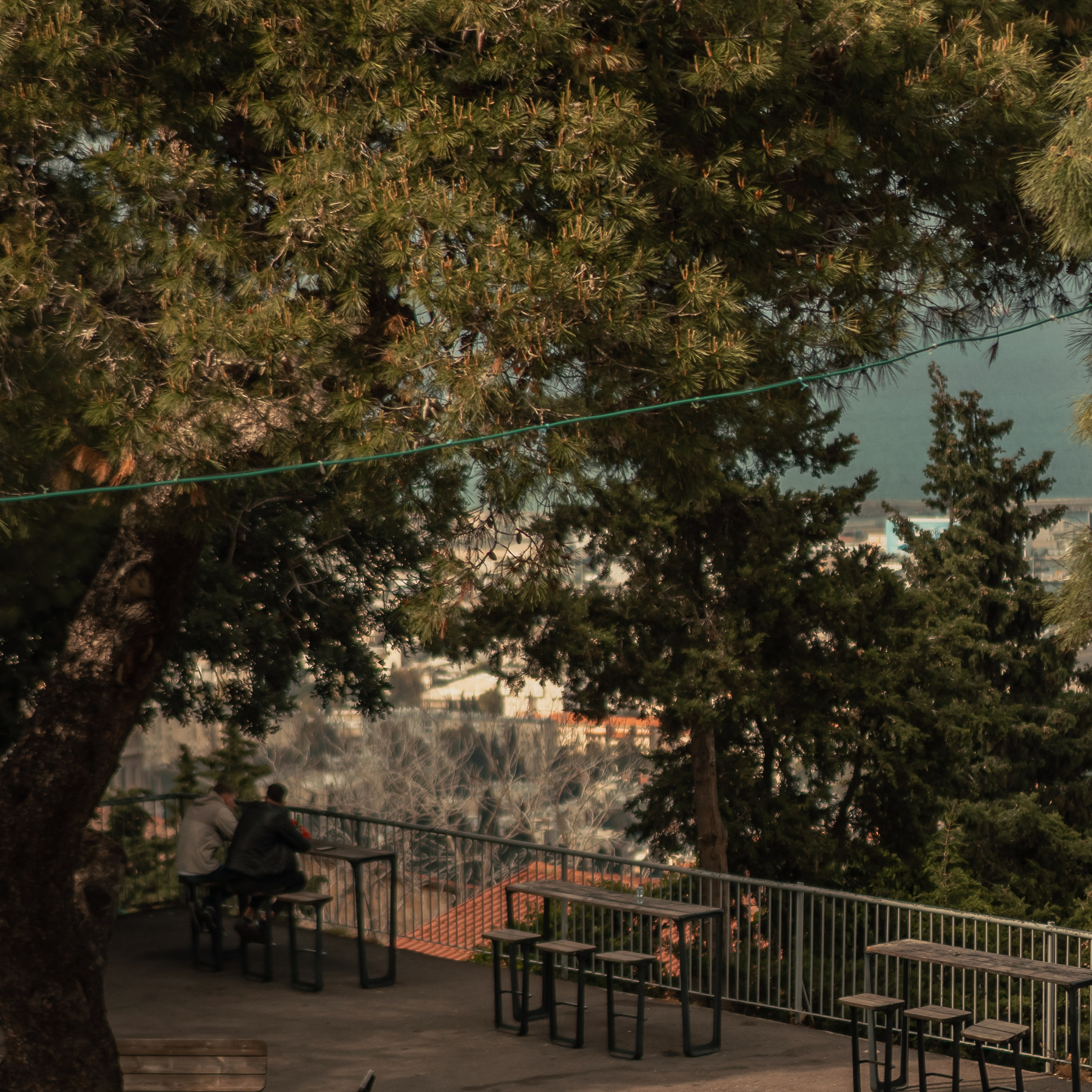 תצפית פרומנד לואי בחיפה: צילום עם נוף עירוני