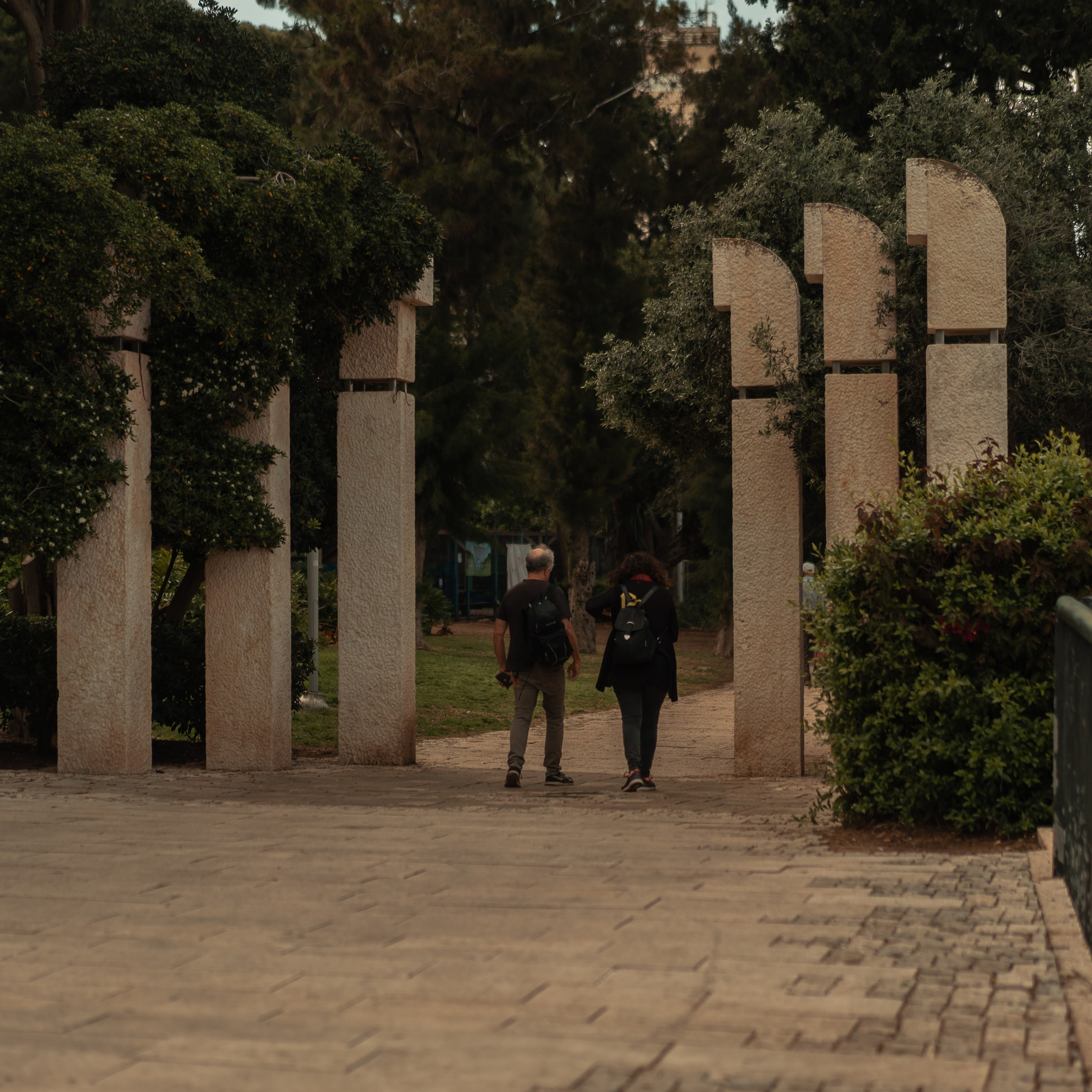 תצפית פרומנד לואי בחיפה: צילום עם נוף עירוני