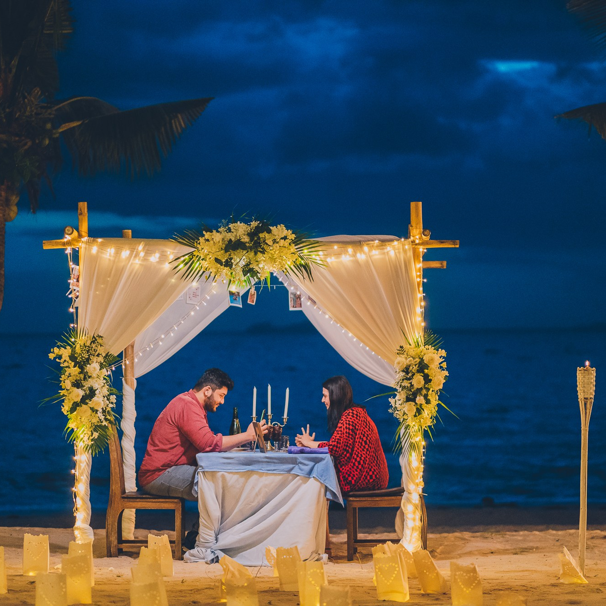 Photo. Romantic proposal on Koh Samui, Thailand