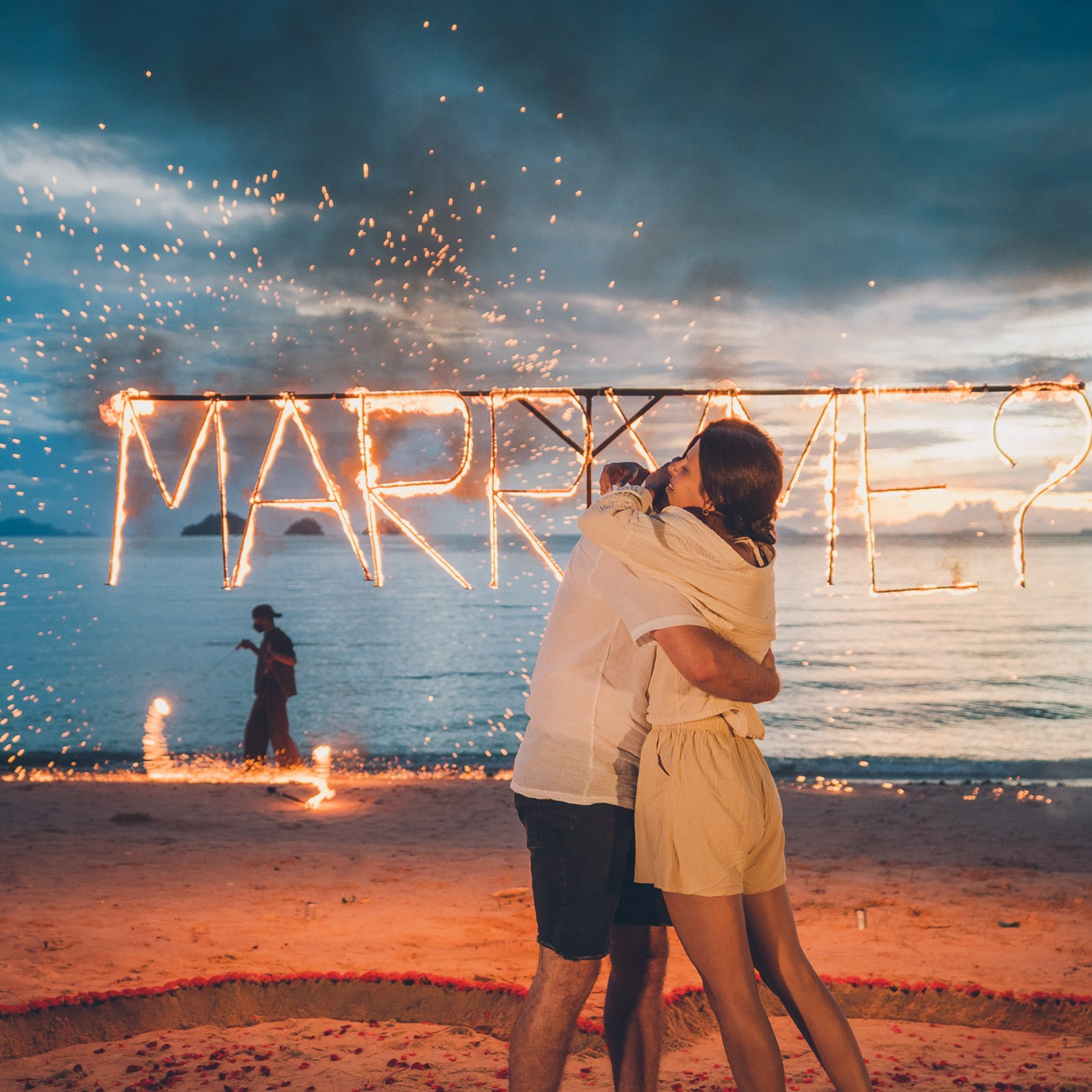 Photo. Romantic proposal on Koh Samui, Thailand