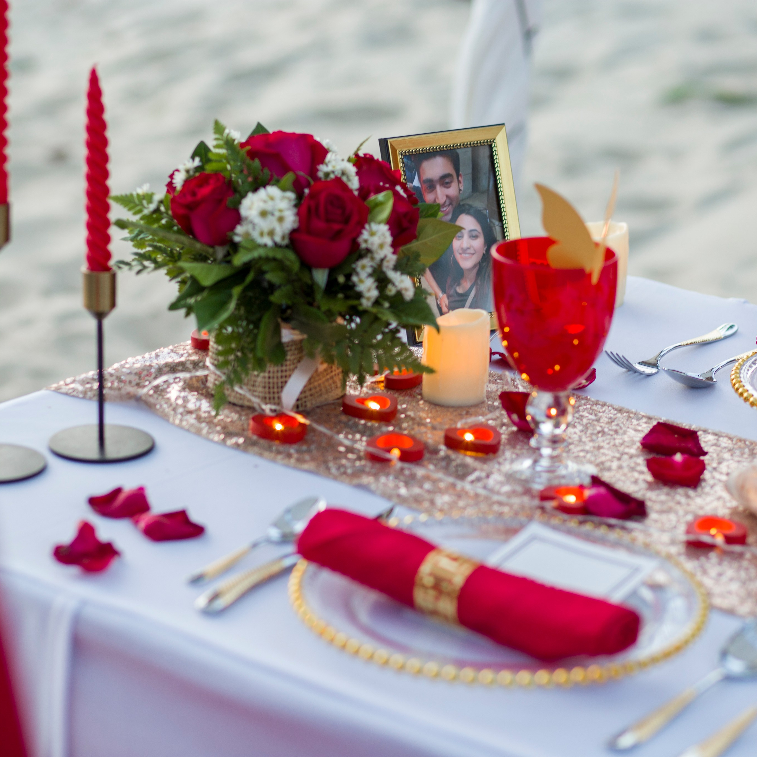 Photo. Romantic proposal on Koh Samui, Thailand