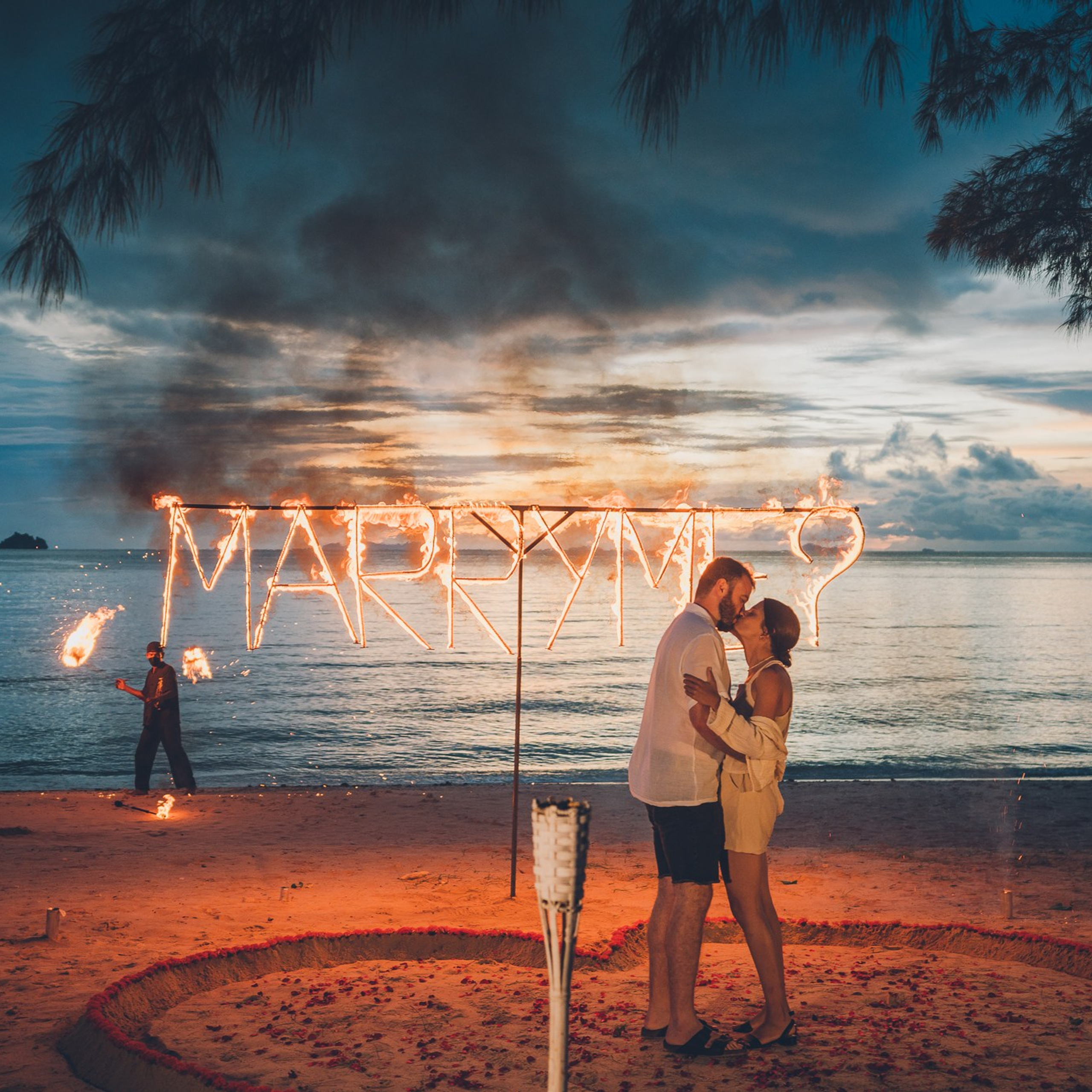 Photo. Romantic proposal on Koh Samui, Thailand