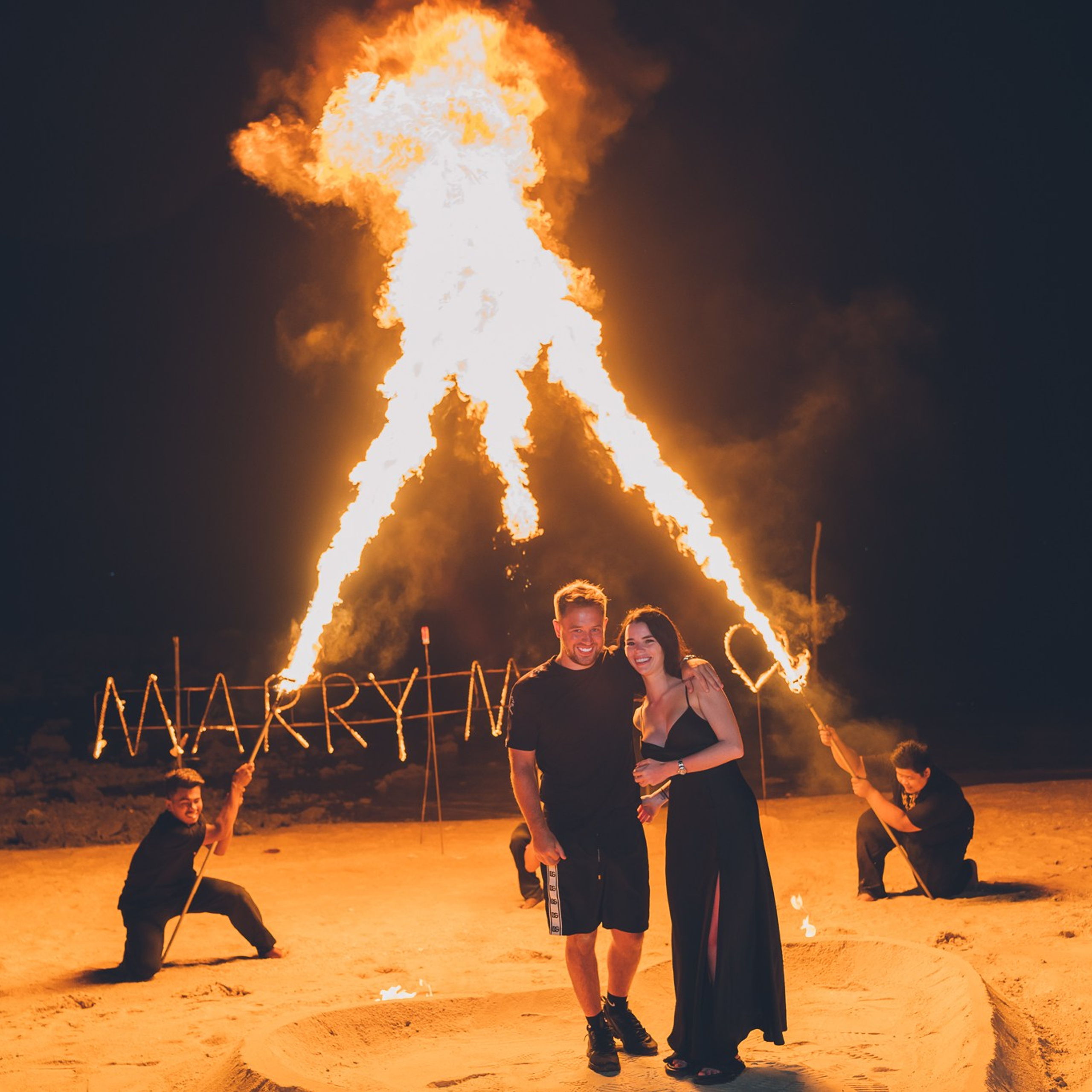 Photo. Romantic proposal on Koh Samui, Thailand