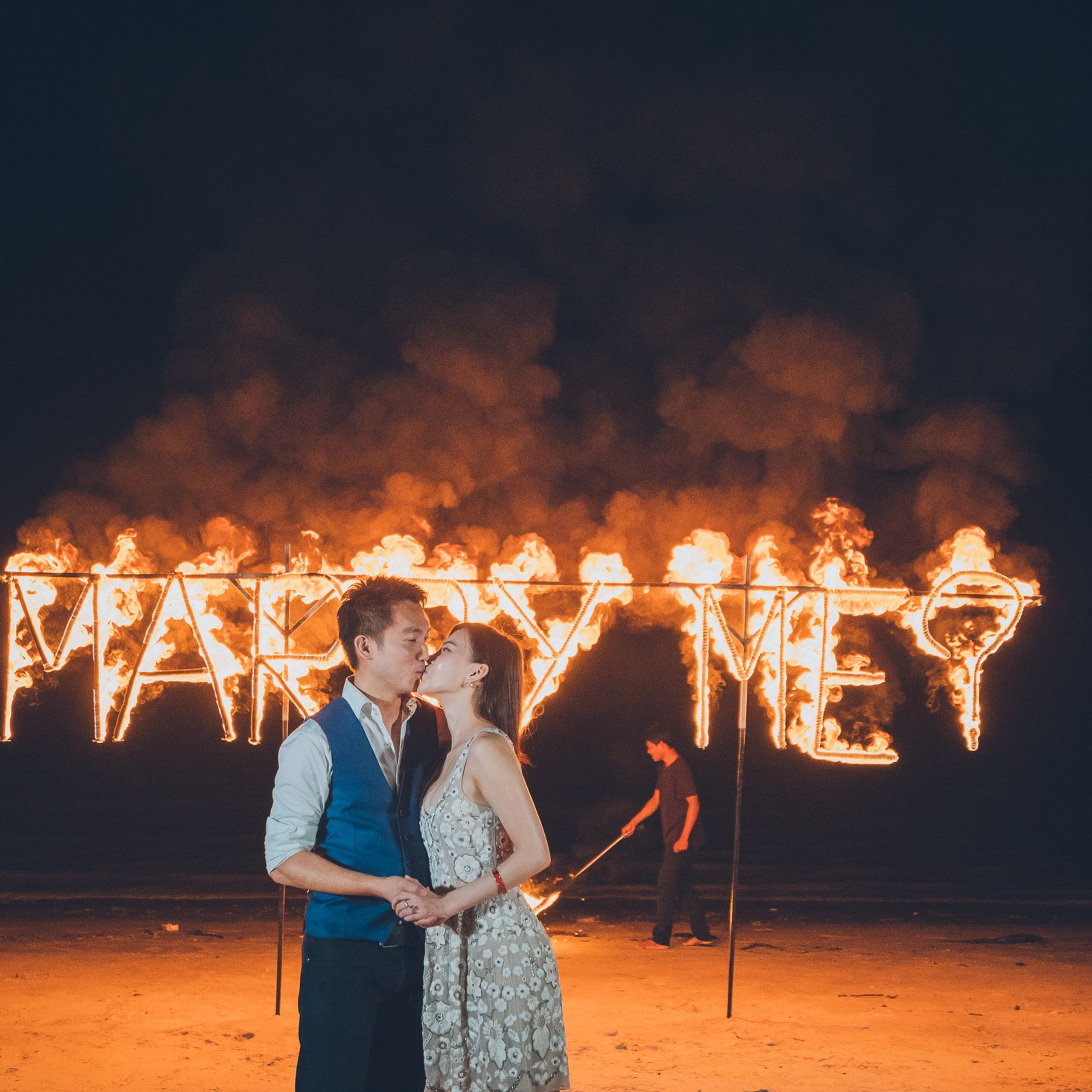 Photo. Romantic proposal on Koh Samui, Thailand
