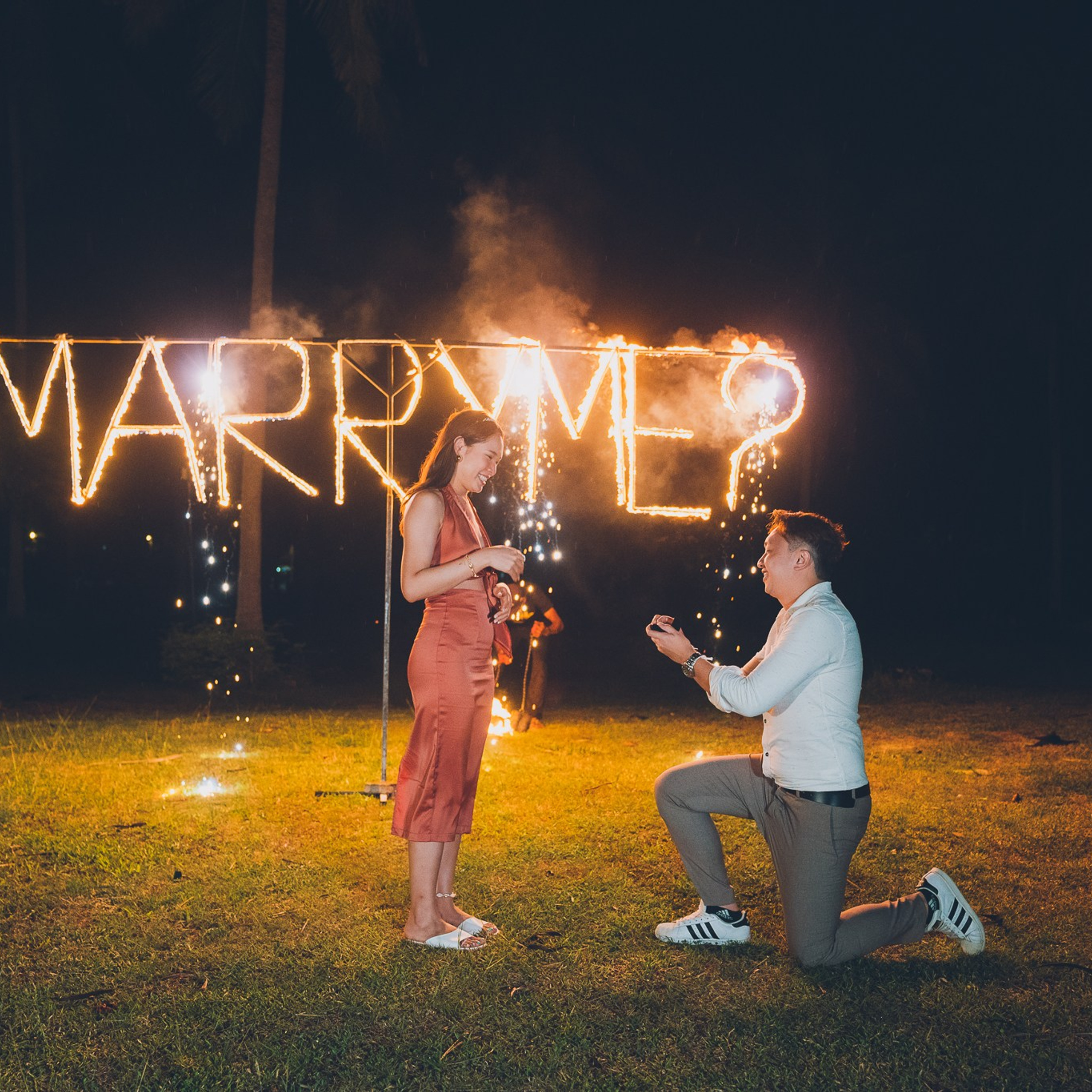 Photo. Romantic proposal on Koh Samui, Thailand